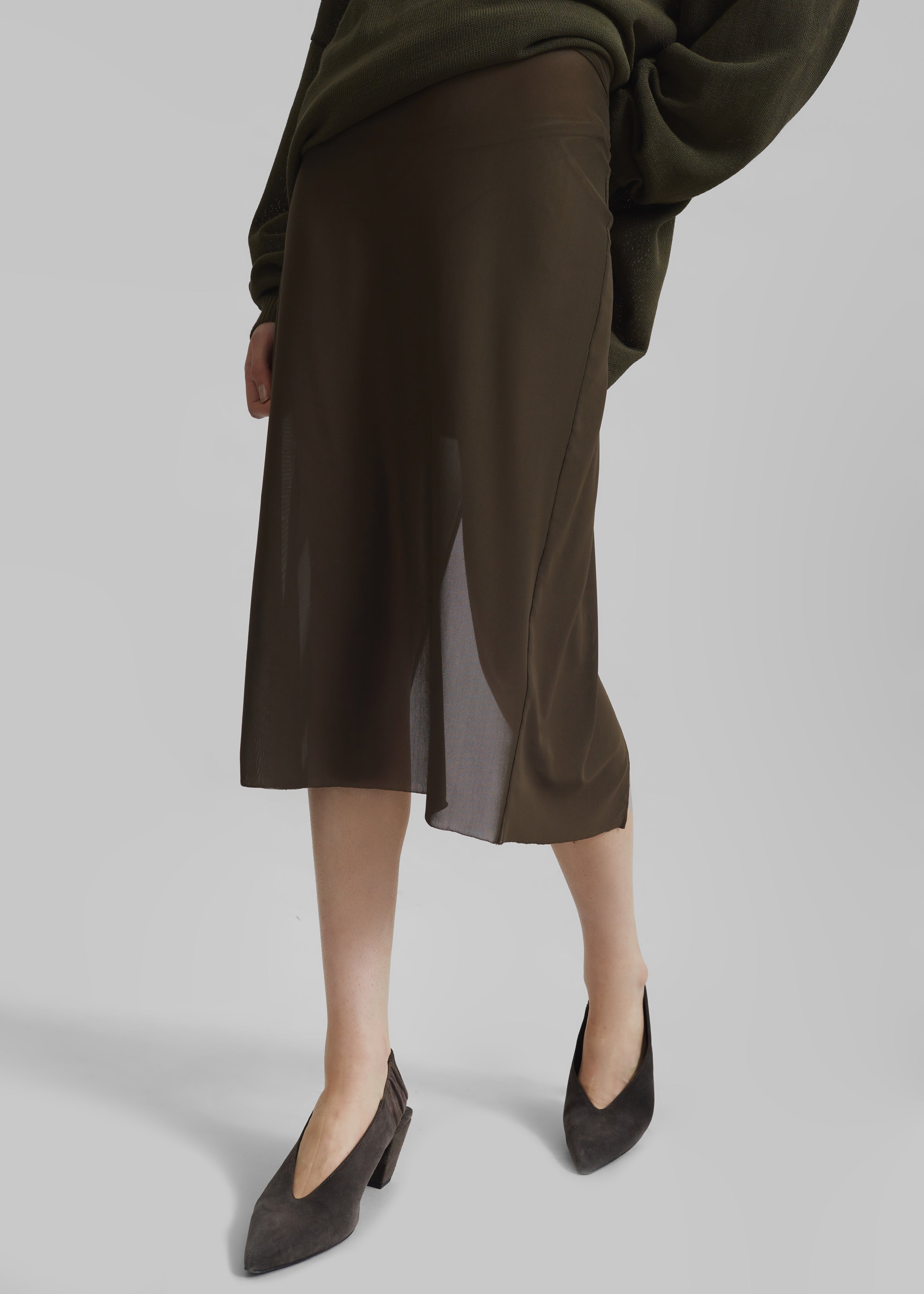 Suva Sheer Skirt - Khaki - 3