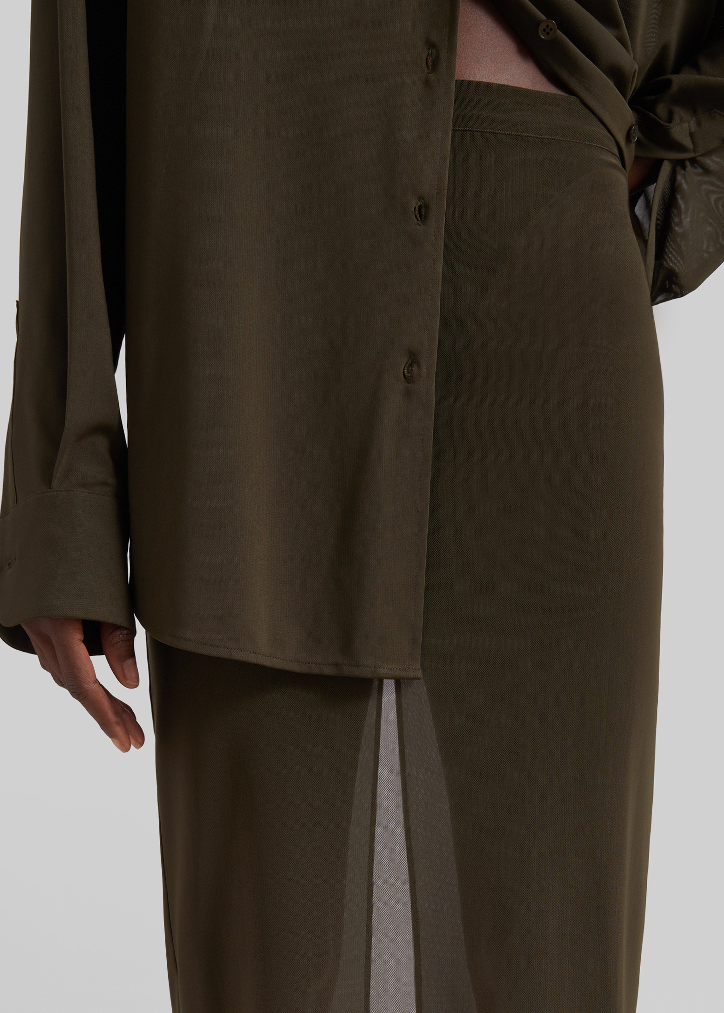 Suva Sheer Skirt - Khaki - 5