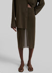 Suva Sheer Skirt - Khaki