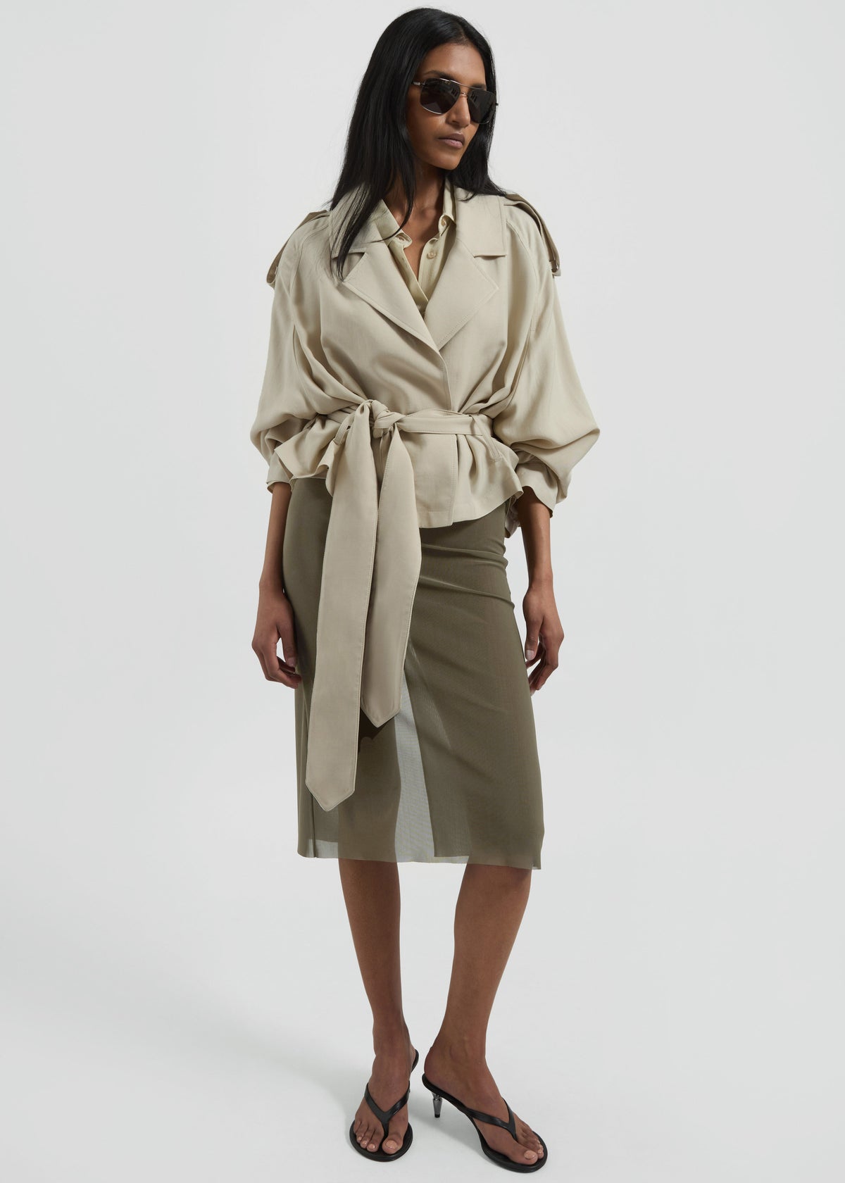 Suva Sheer Skirt - Khaki - 3