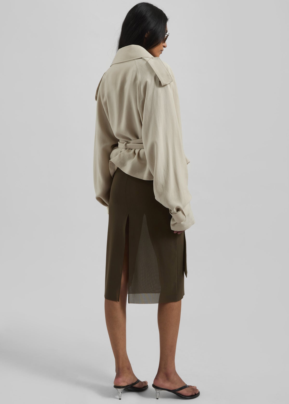 Suva Sheer Skirt - Khaki - 7
