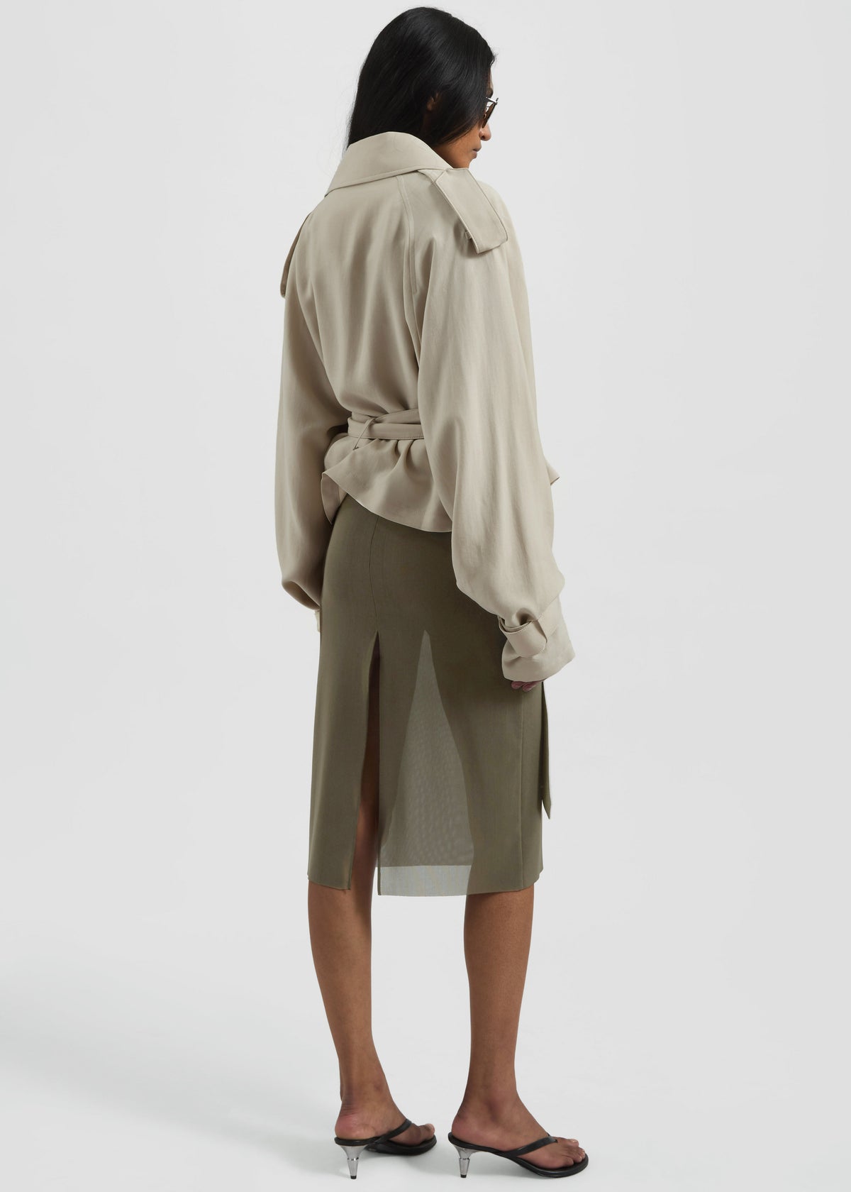 Suva Sheer Skirt - Khaki - 9