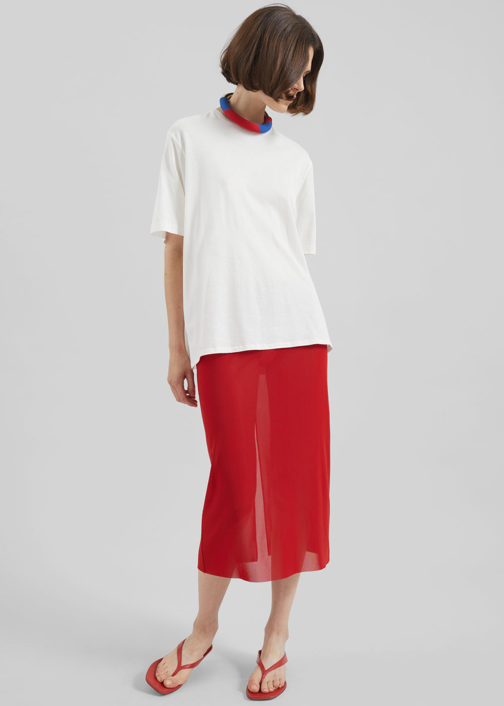 Suva Sheer Skirt - Red - 1