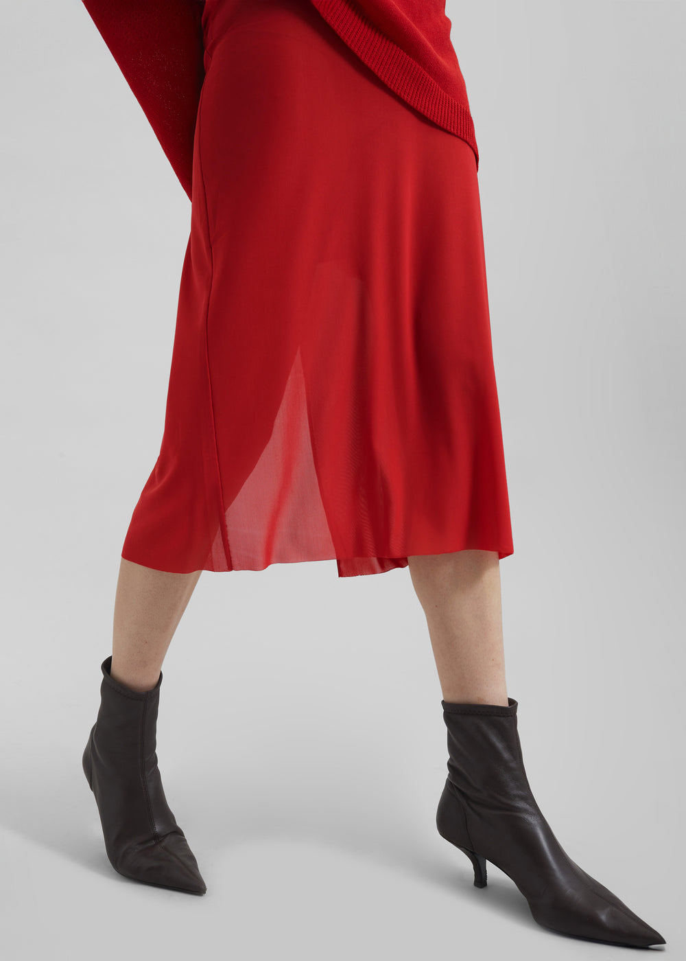 Suva Sheer Skirt - Red