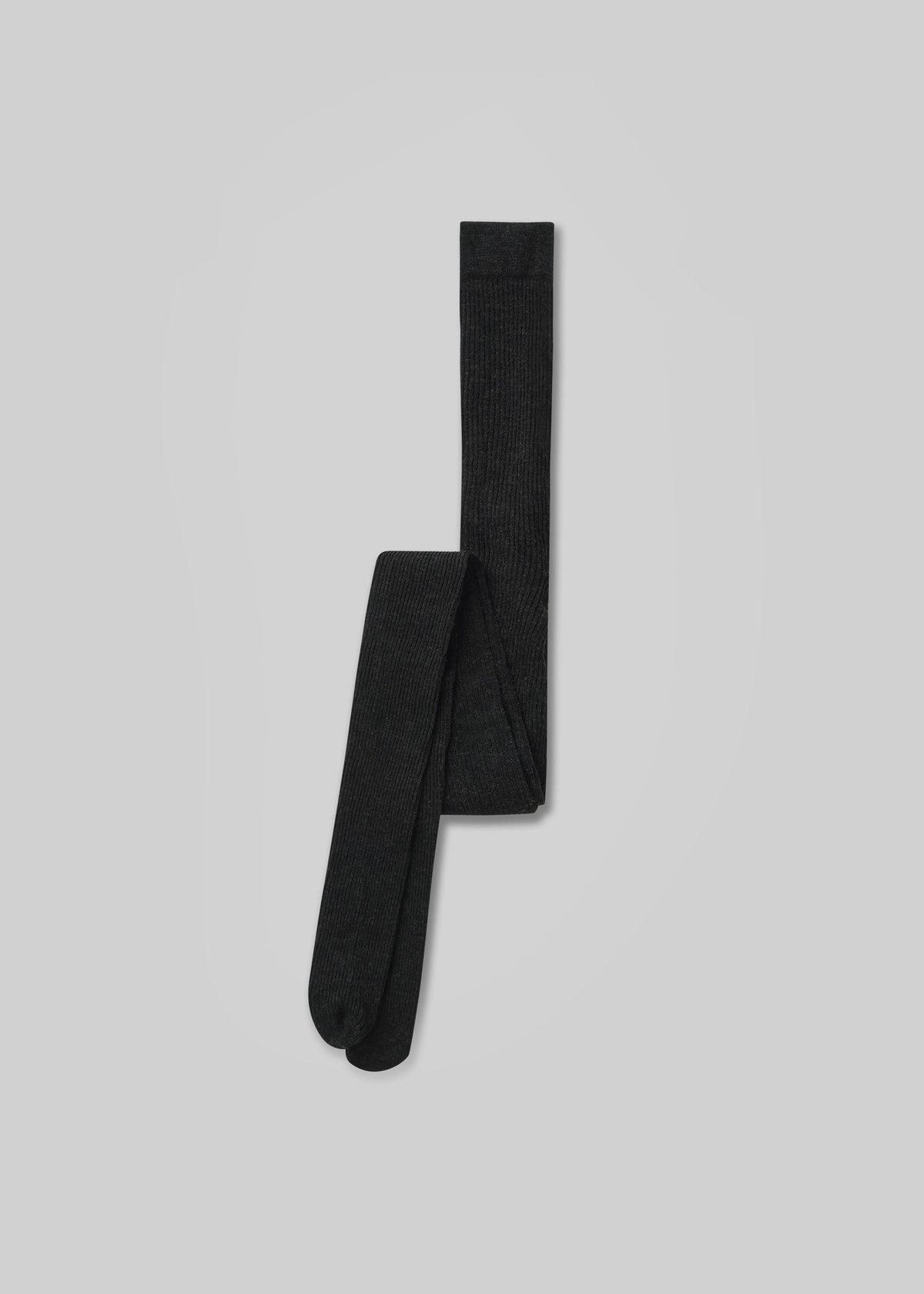 Swedish Stockings Diana Rib Wool Tights - Black Melange