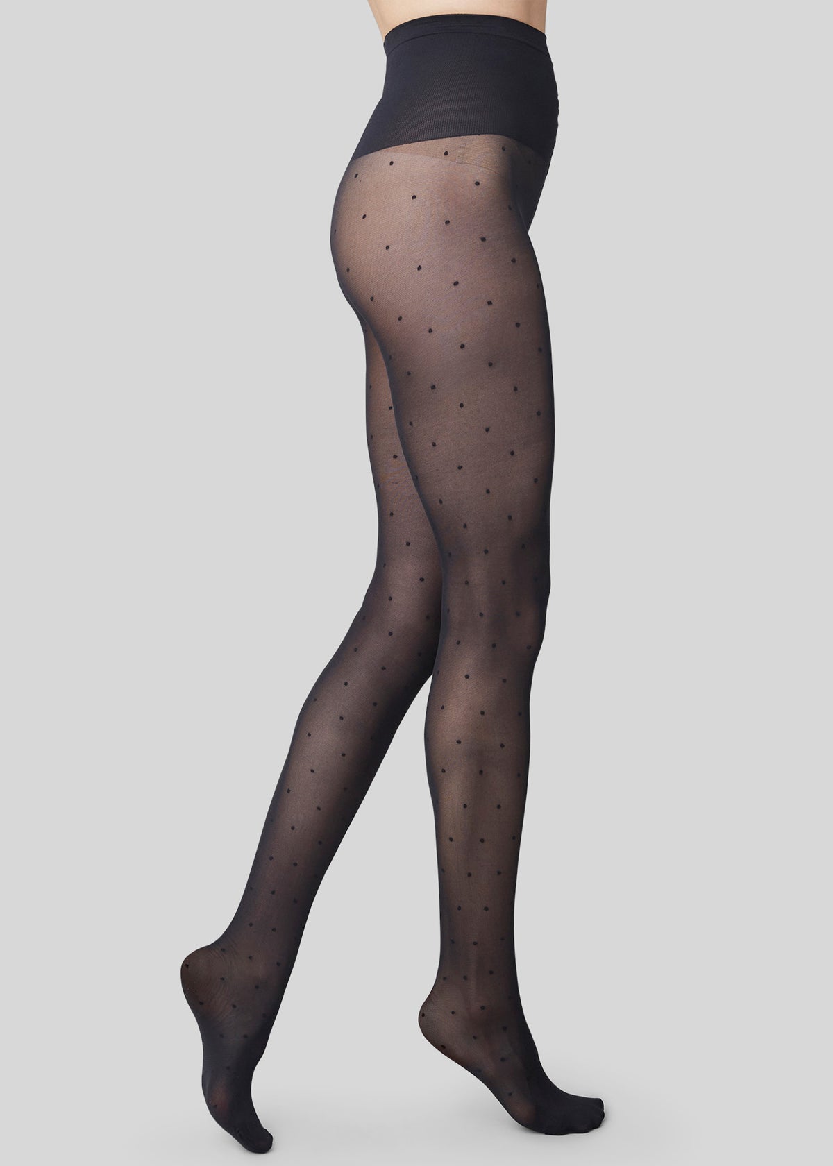 Swedish Stockings Doris Dots Tights - Black - 4
