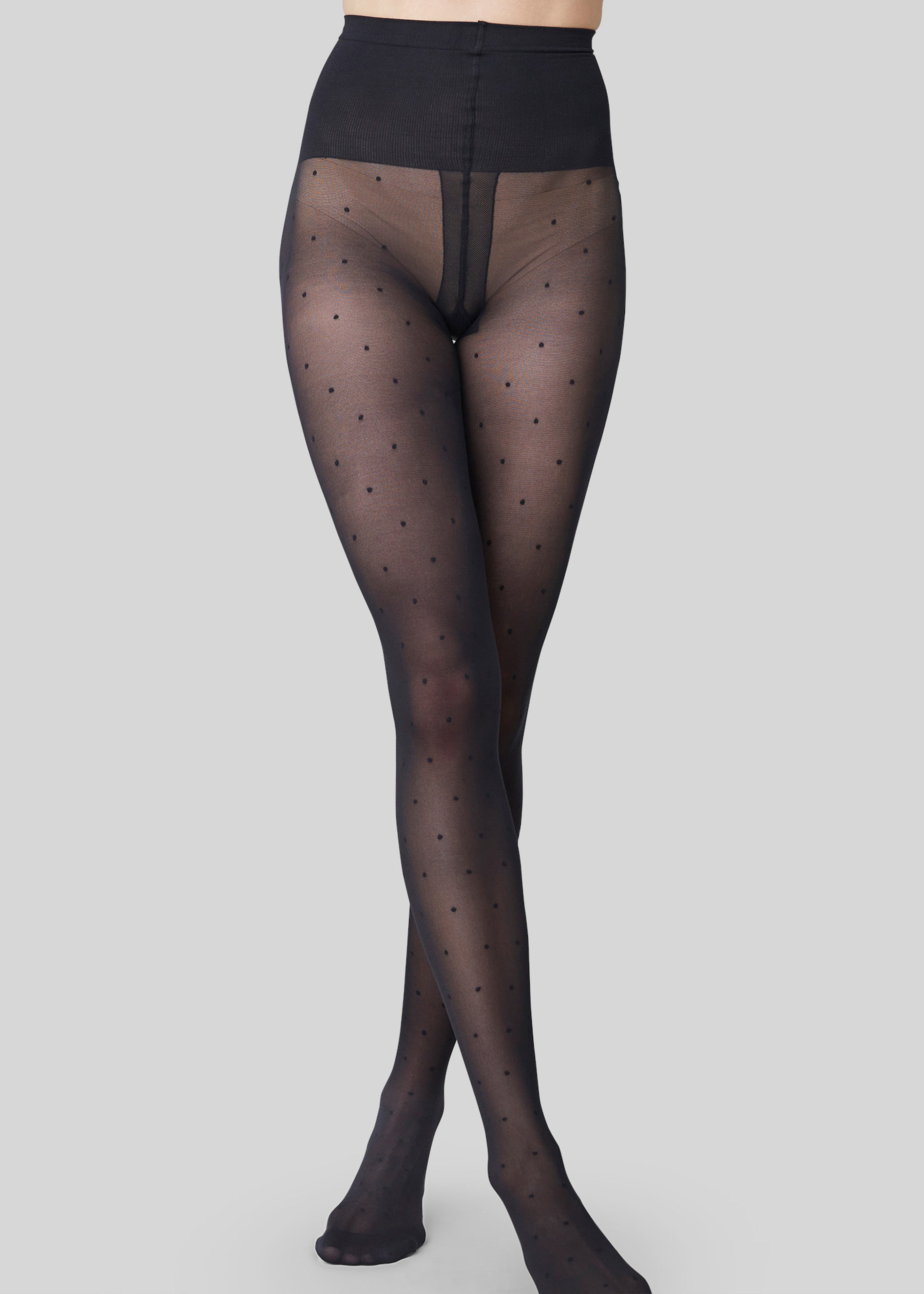Swedish Stockings Doris Dots Tights - Black - 5