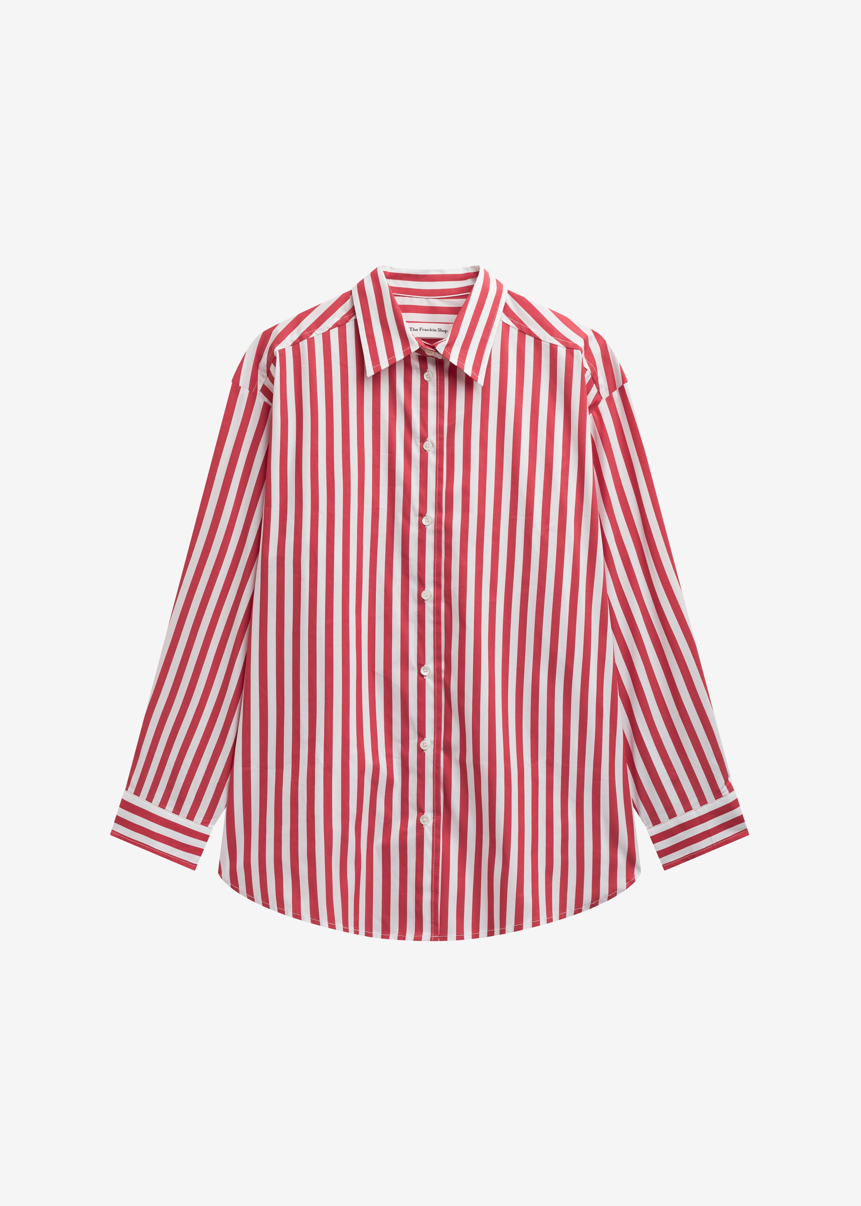 Sylvia Oxford Shirt - White/Red Stripe - 10
