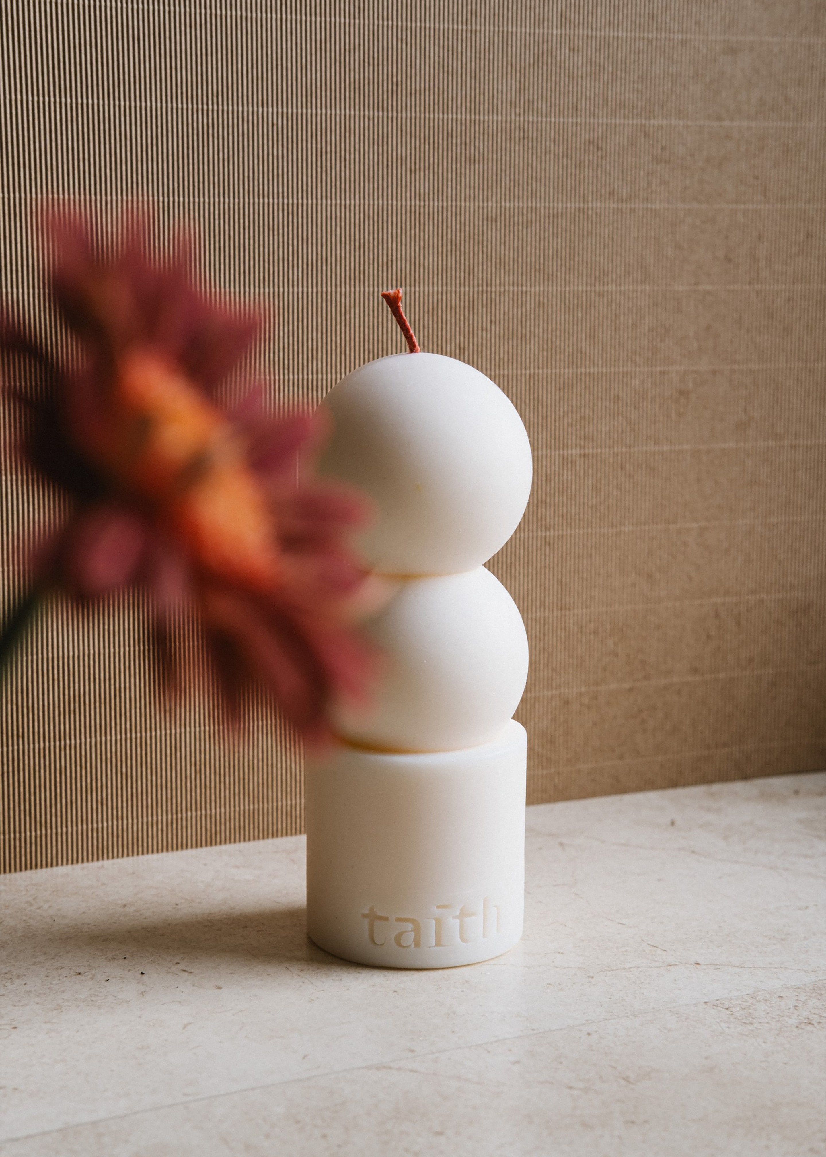 Taith Lilu Candle - Cream - 3