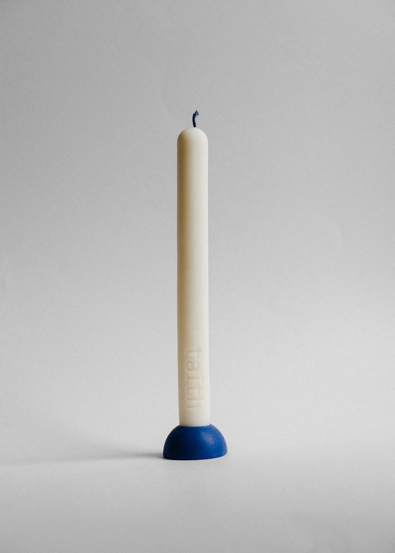 Taith Slide Tata Candle - Cream/Cobalt