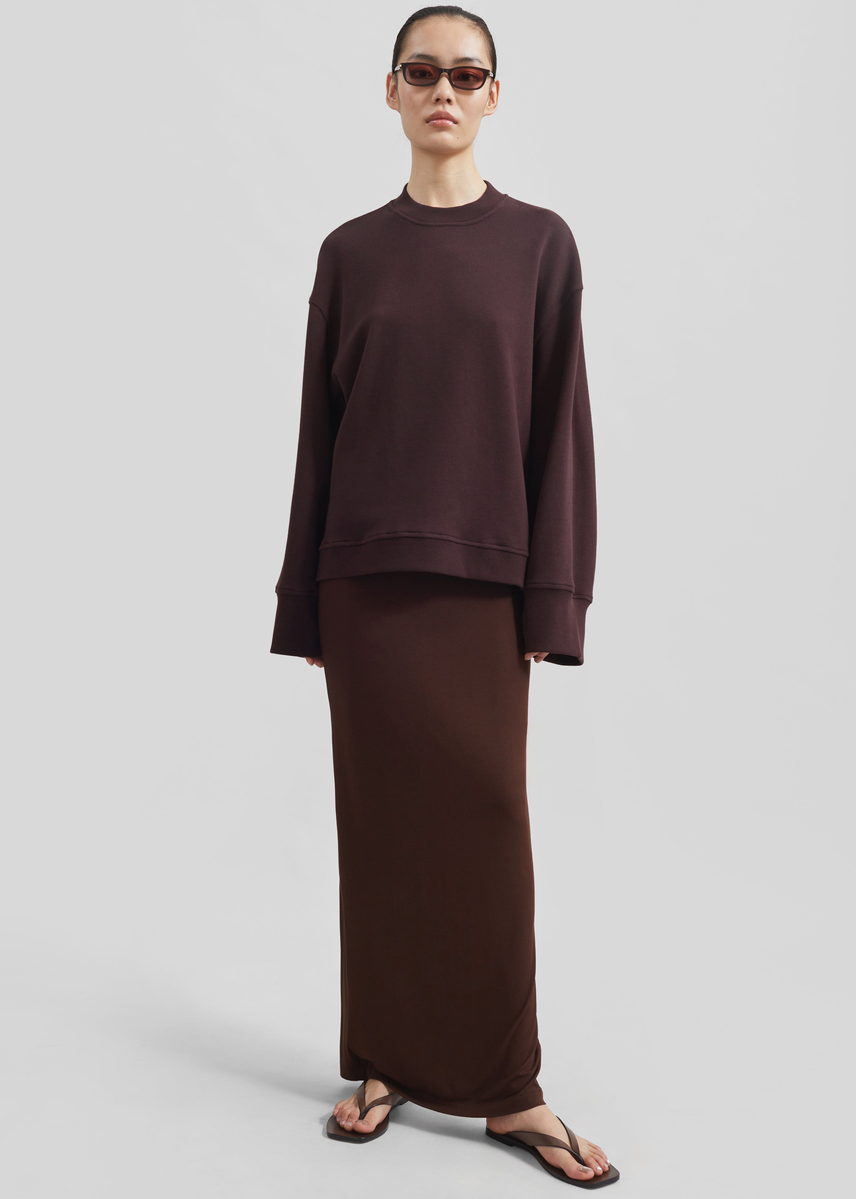 Talia Sweatshirt - Dark Plum - 8