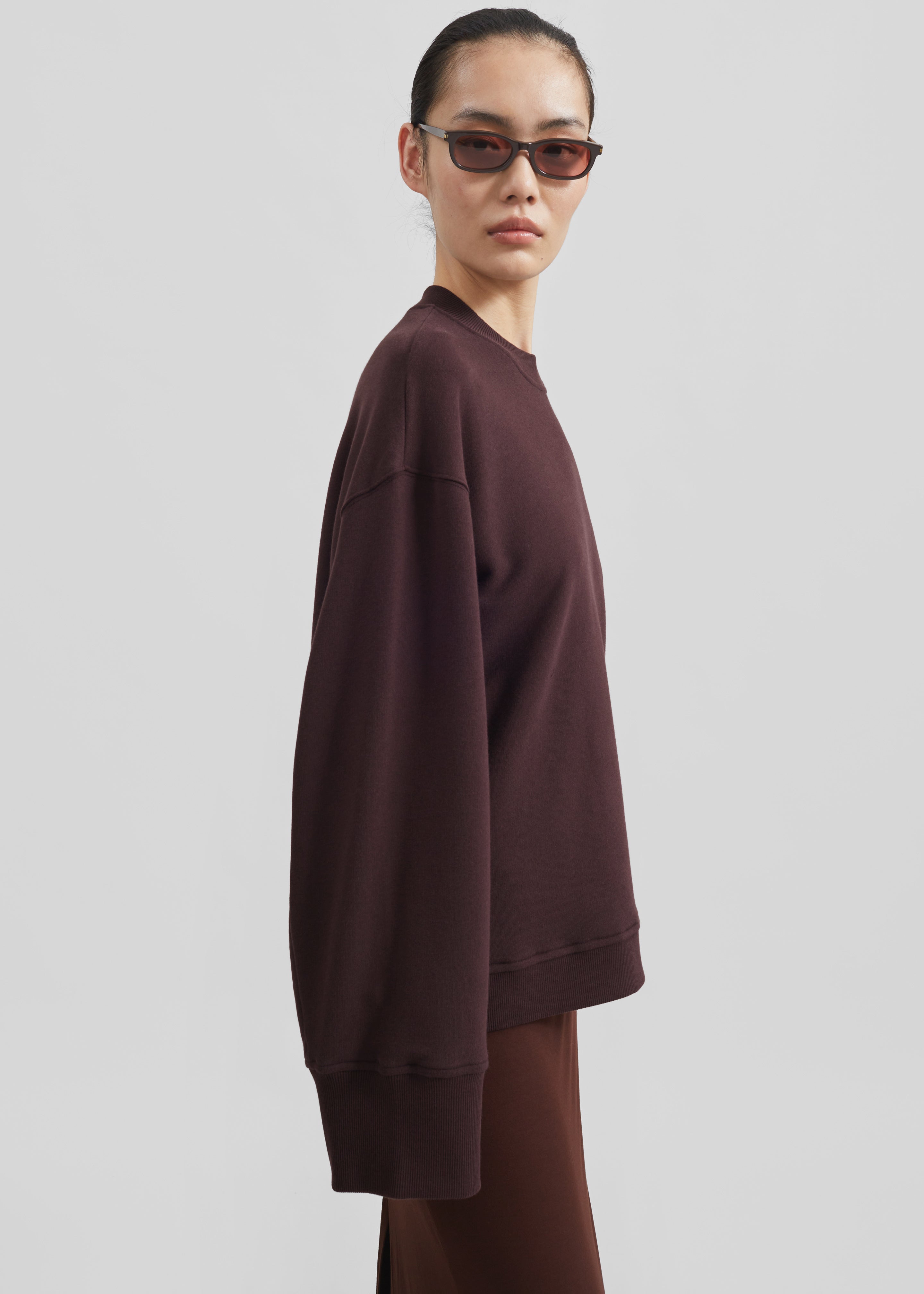 Talia Sweatshirt - Dark Plum - 2