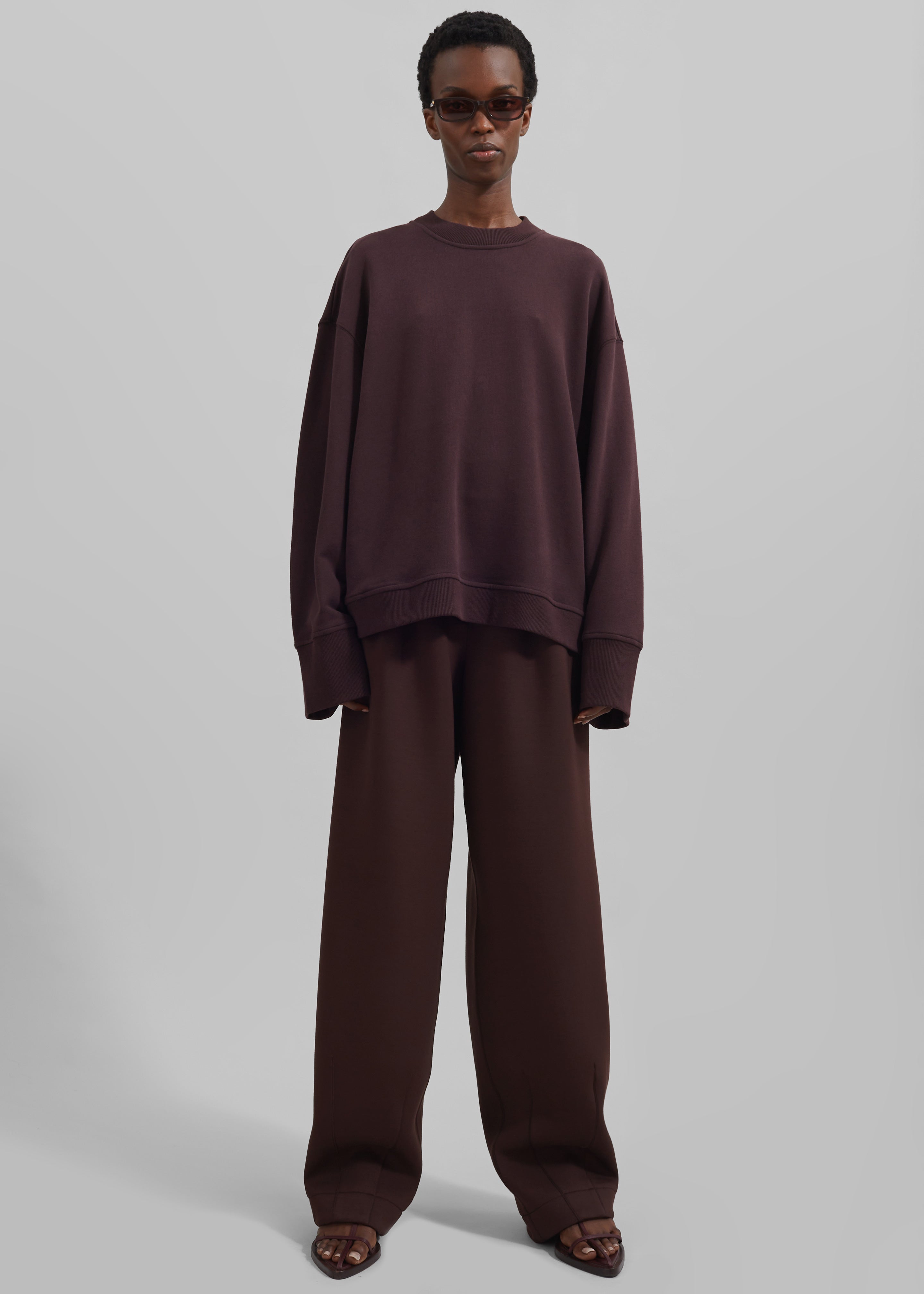 Talia Sweatshirt - Dark Plum - 3