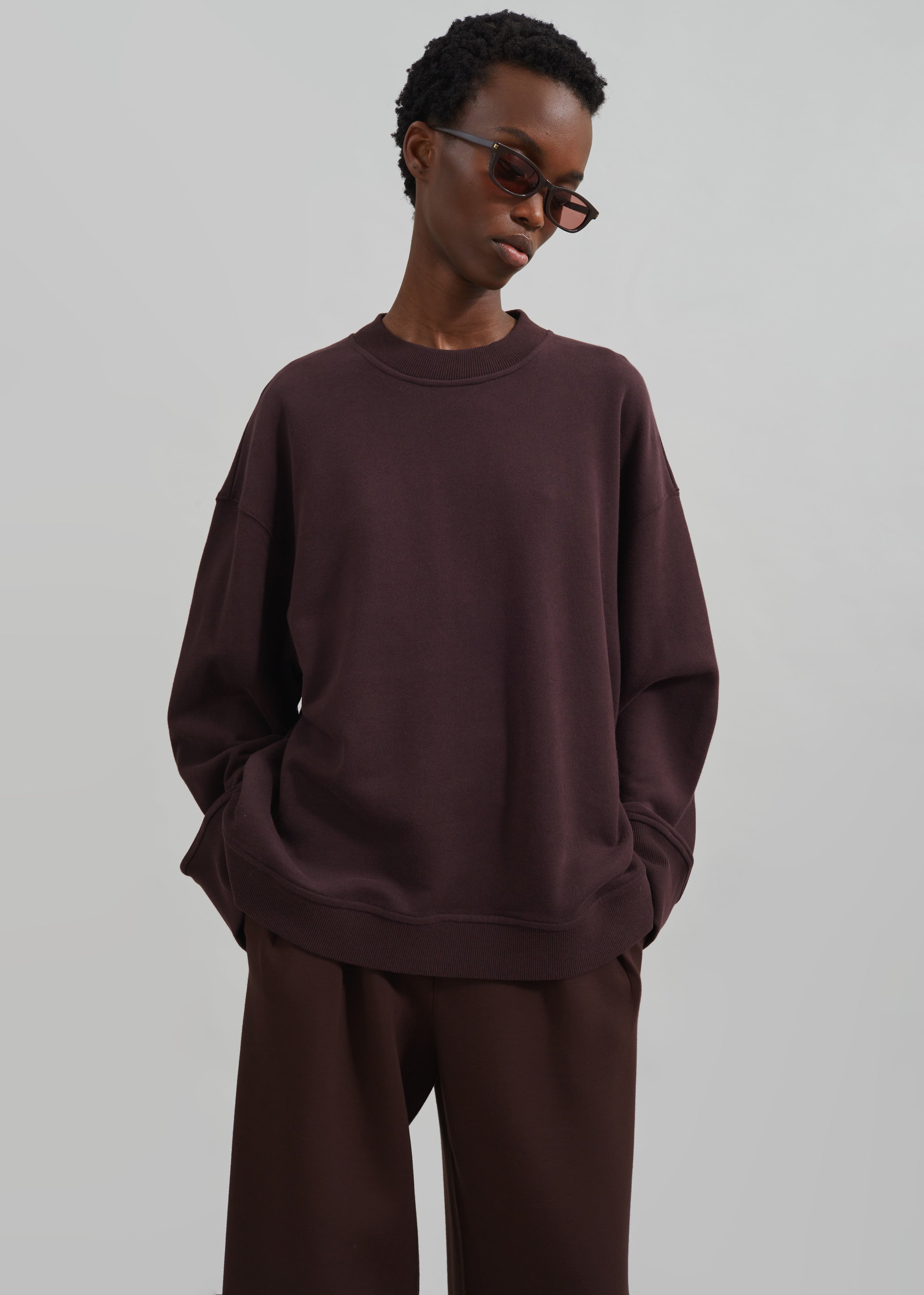 Talia Sweatshirt - Dark Plum - 4