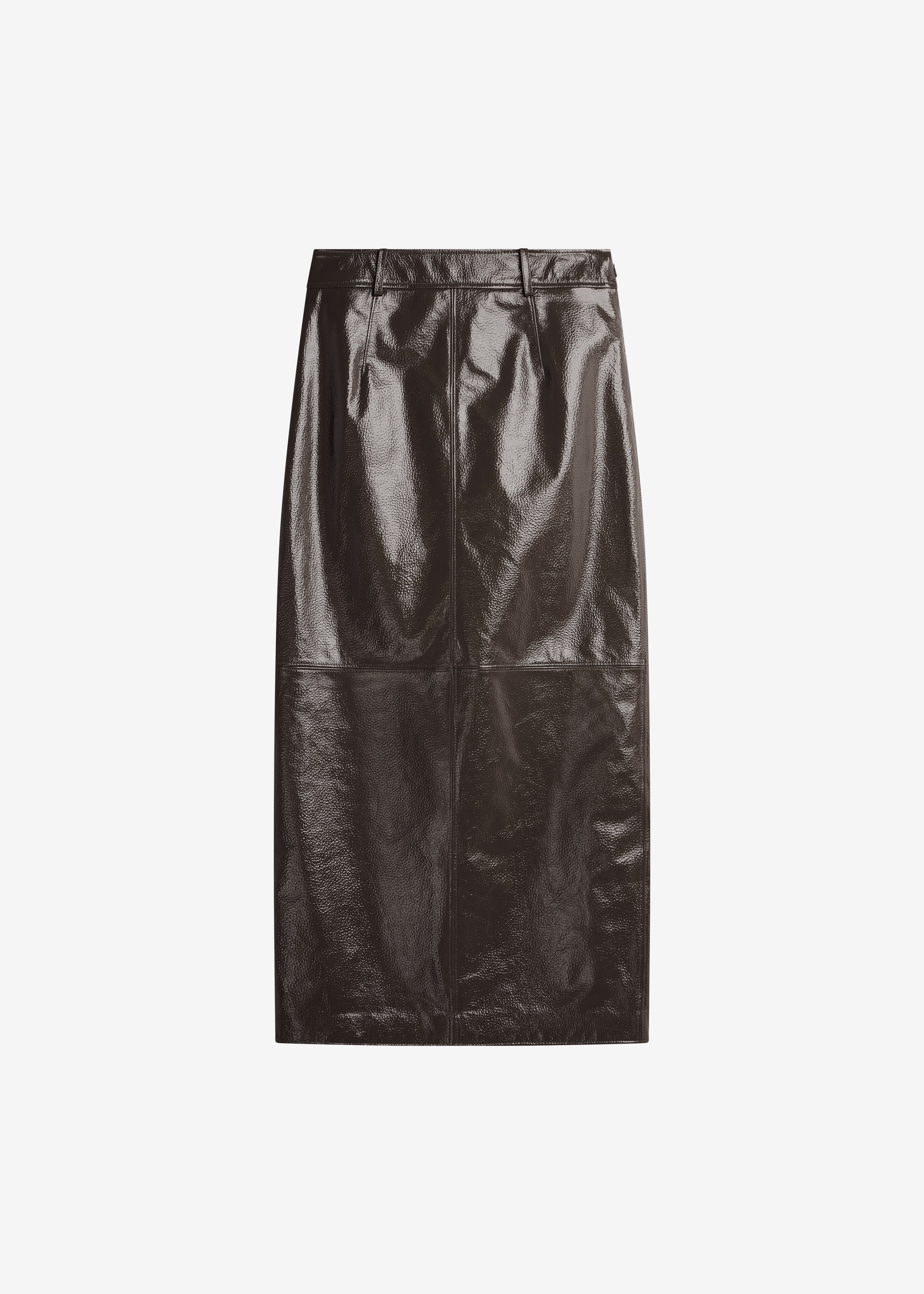 Taney Crackled Pencil Skirt - Brown – The Frankie Shop