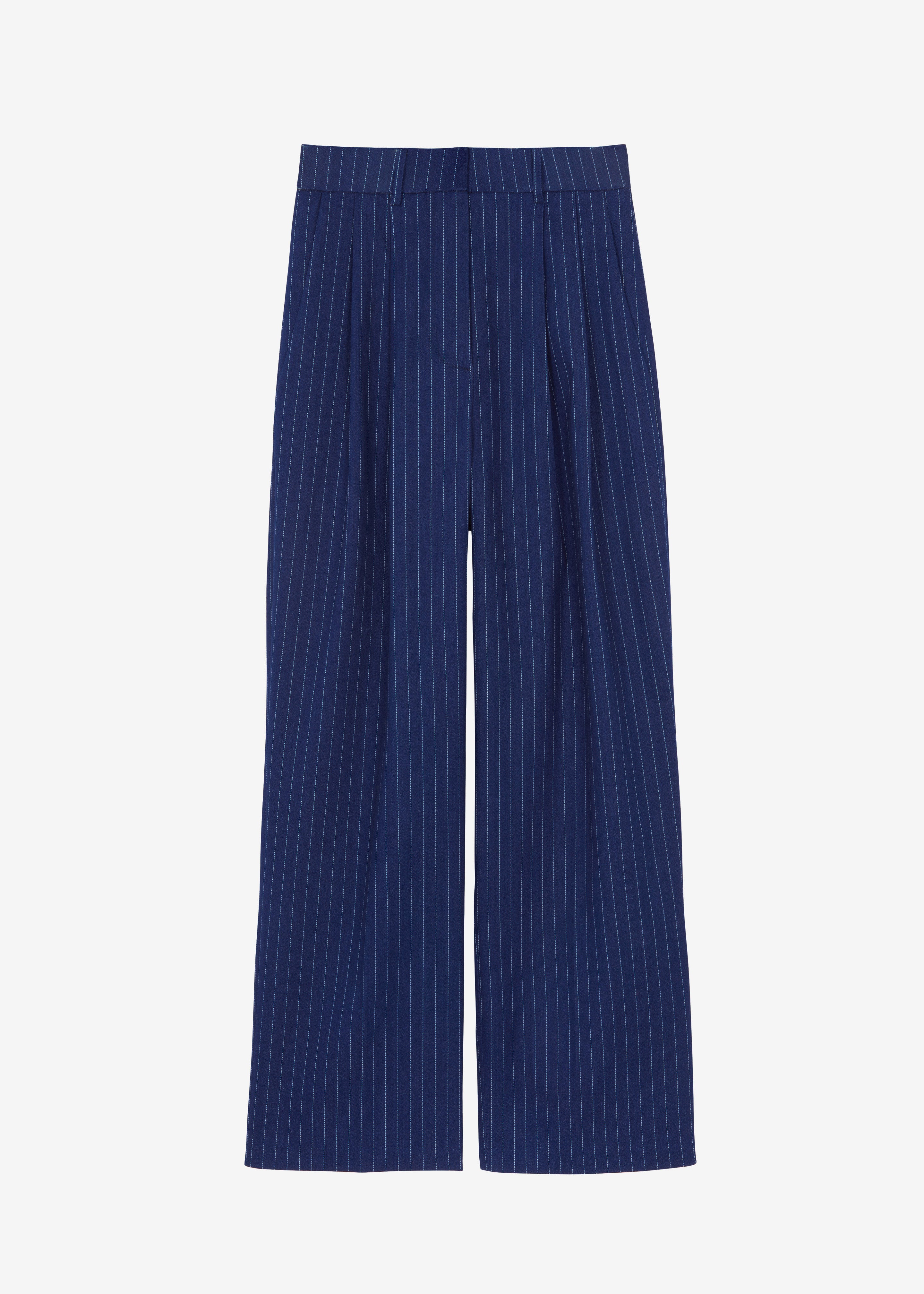 Tansy Denim Pants - Navy Pinstripe - 6