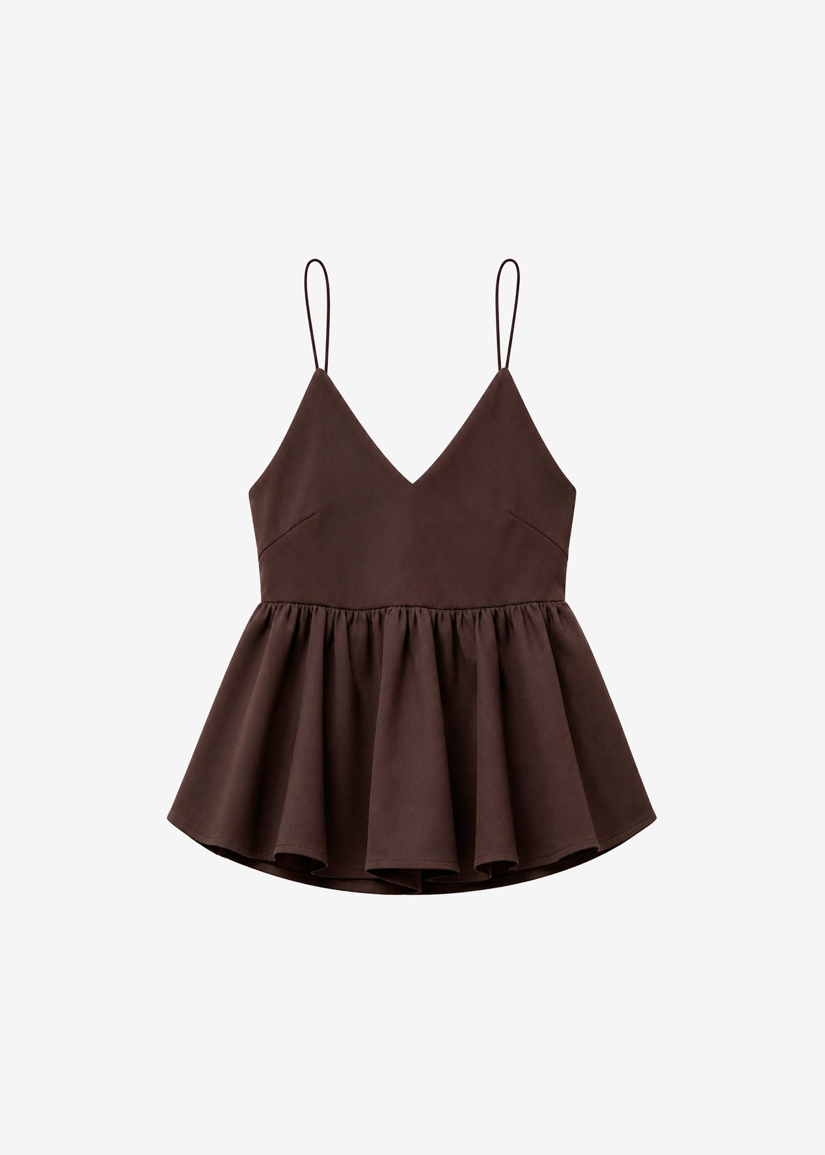 Taormina Peplum Top - Chocolate - 10