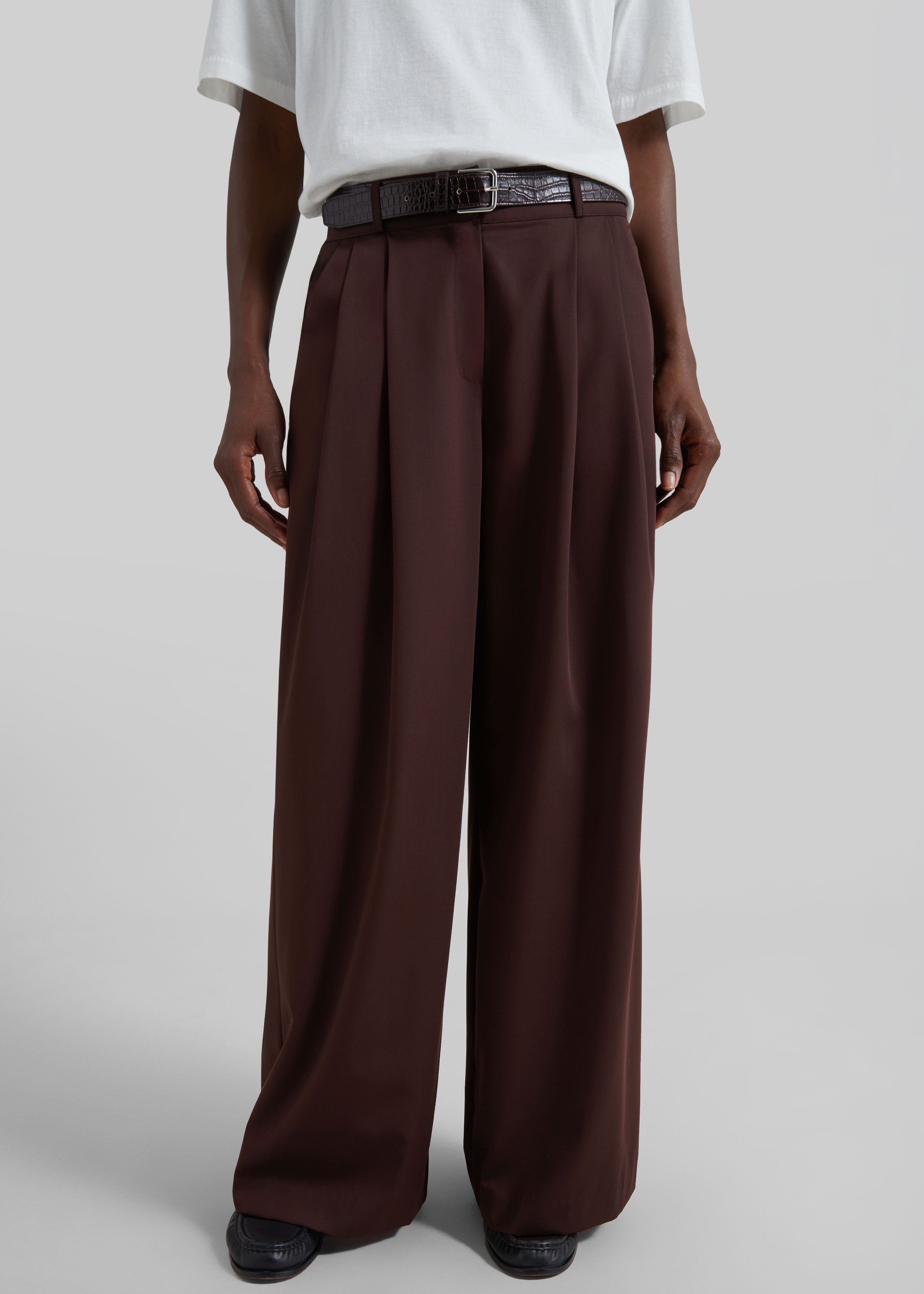 Loulou de Saison Cove LDS Wide Pants - Brown Melange – The Frankie