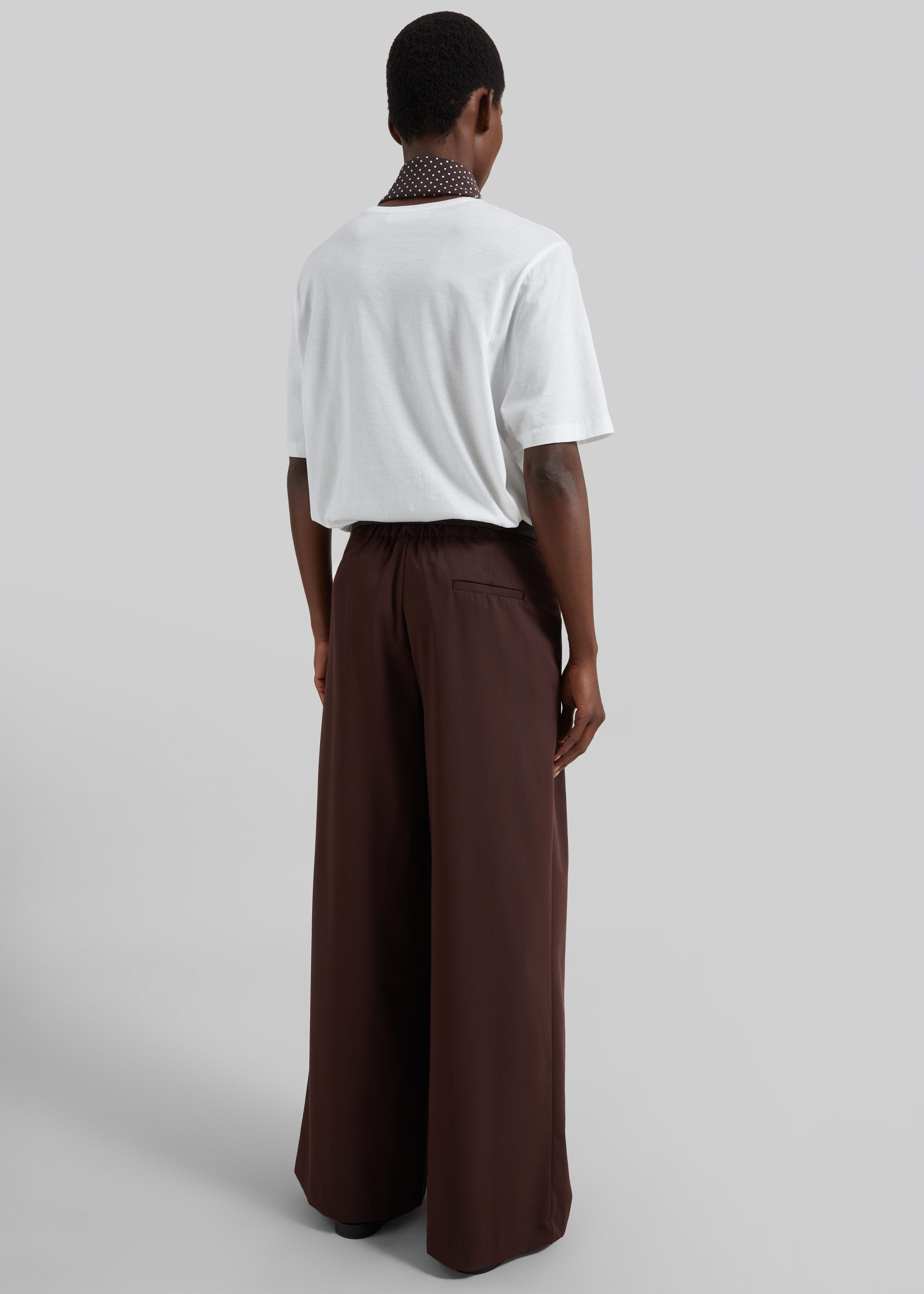 Taormina Pleated Trousers - Chocolate - 7