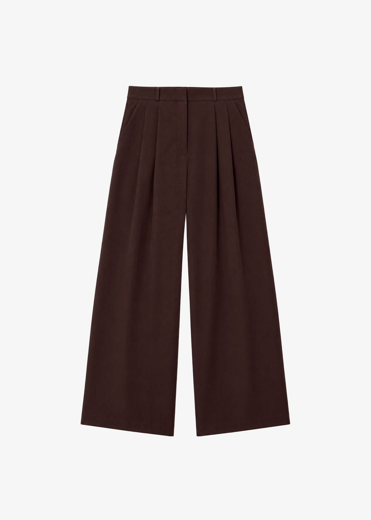 Taormina Pleated Trousers - Chocolate - 8