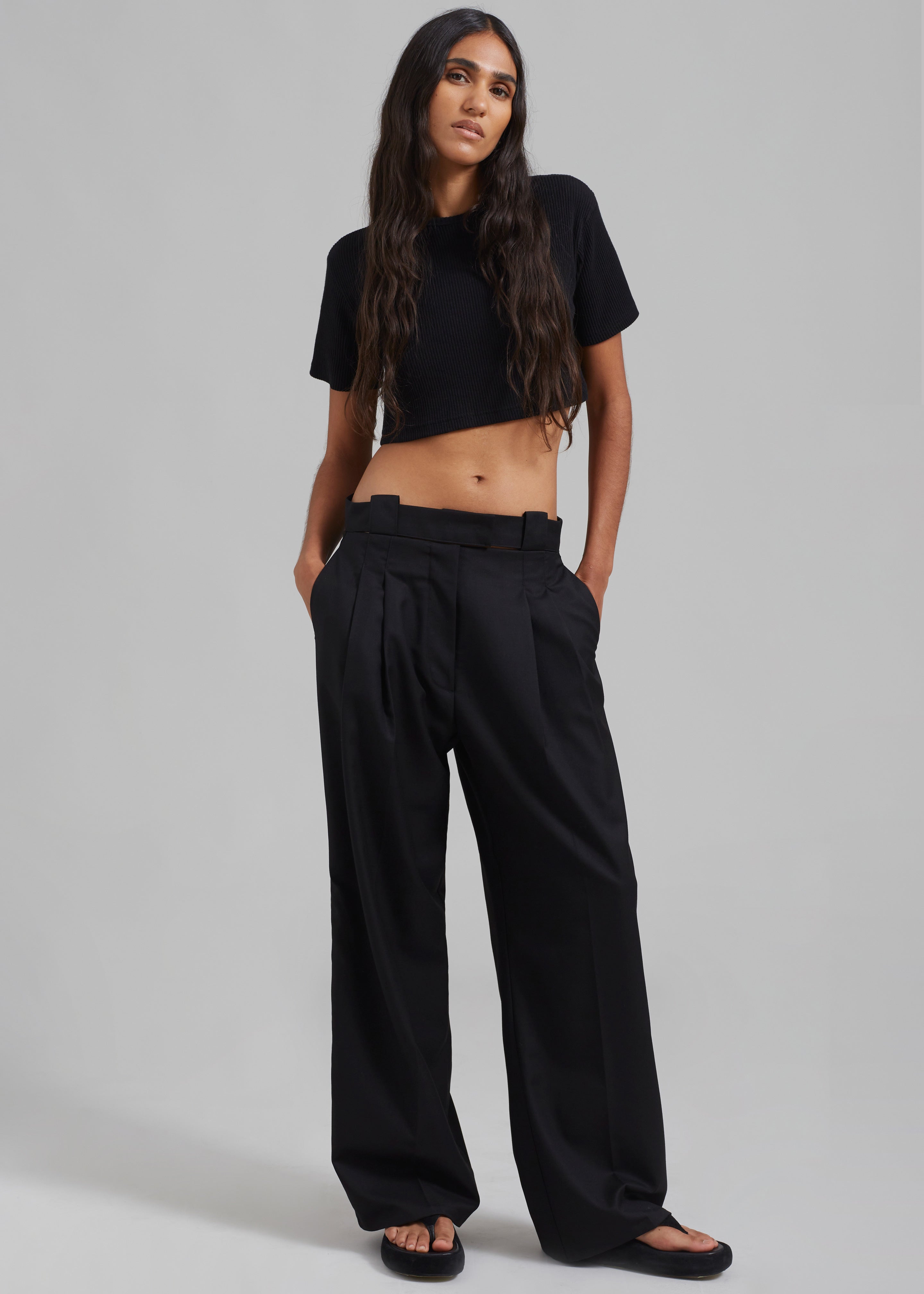 The Frankie Shop Tate Trousers - Black