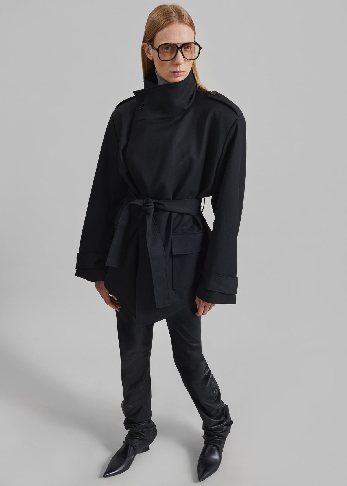 Tavea Belted Jacket - Black