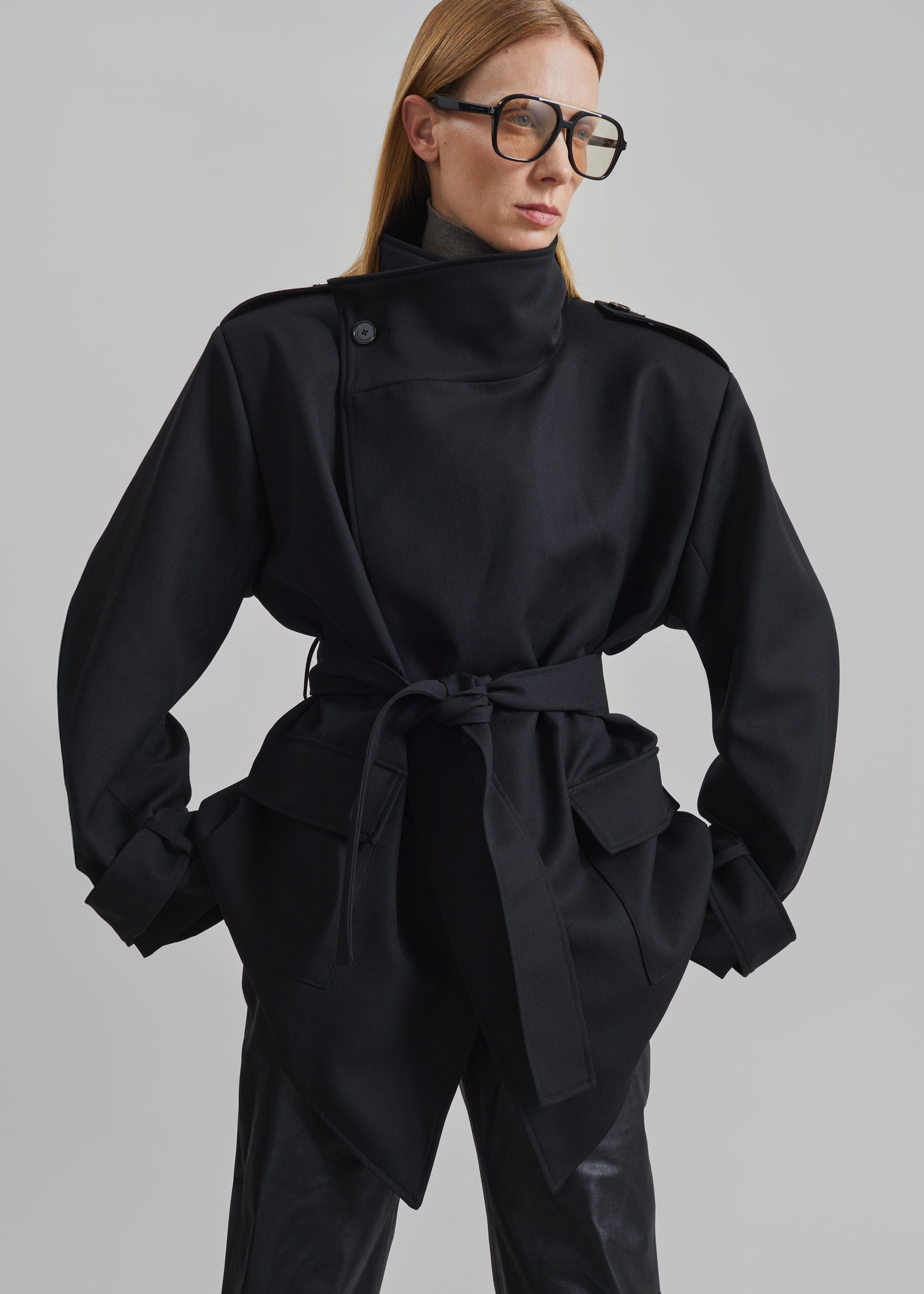 Tavea Belted Jacket - Black