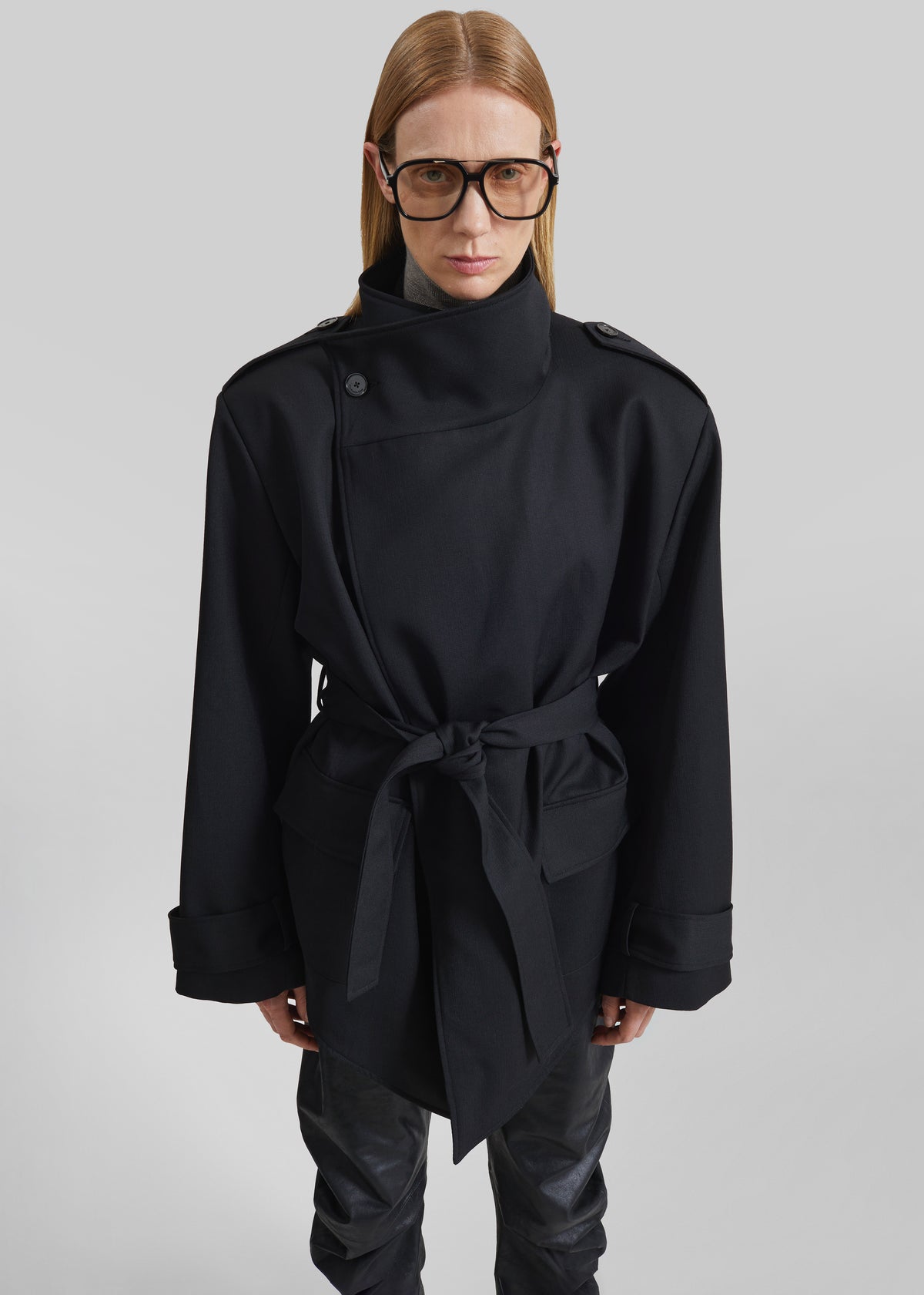 Tavea Belted Jacket - Black