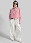 Teano Belted Curved Pants - Off White