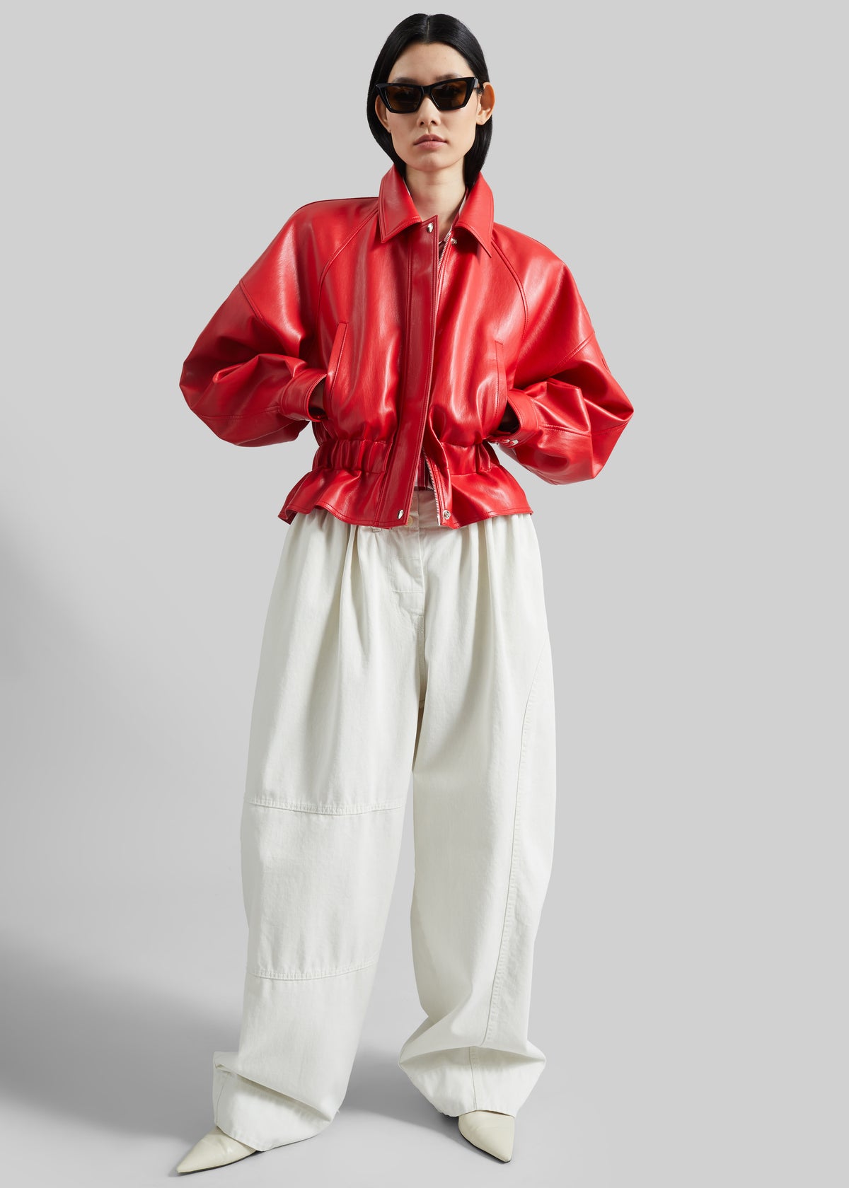 Teano Belted Curved Pants - Off White - 6
