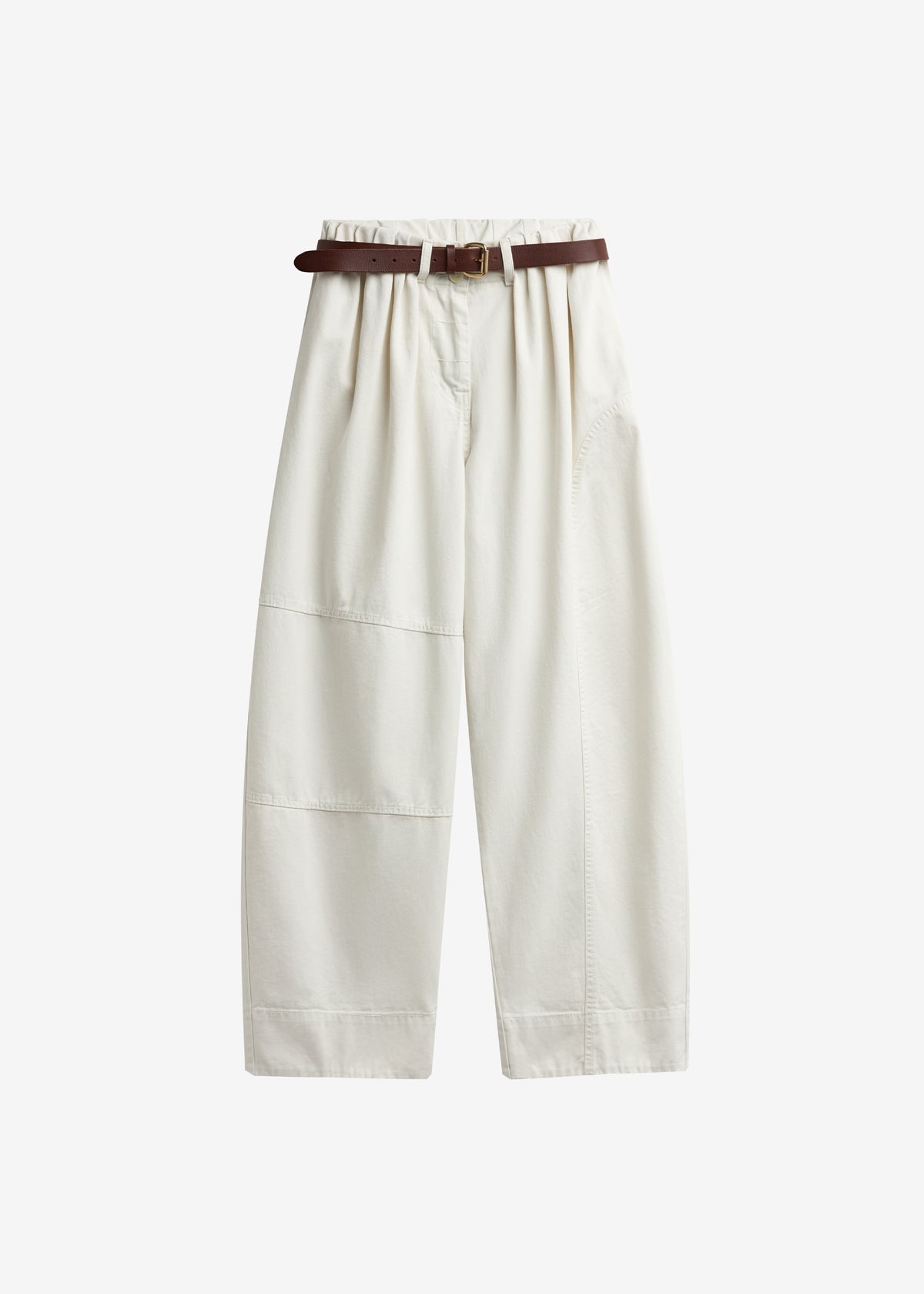 Teano Belted Curved Pants - Off White - 11