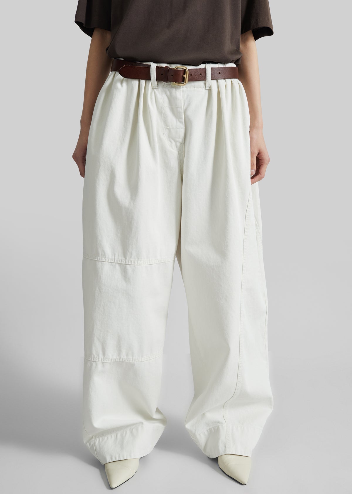 Teano Curved Pants - Off White - 8