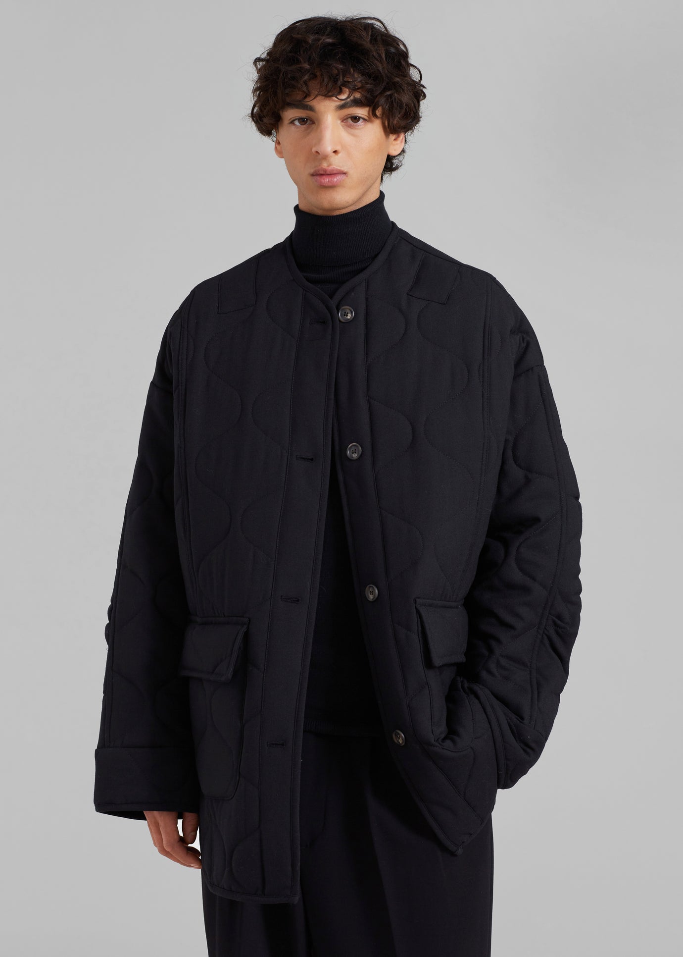 Ted Quilted Jacket - Black