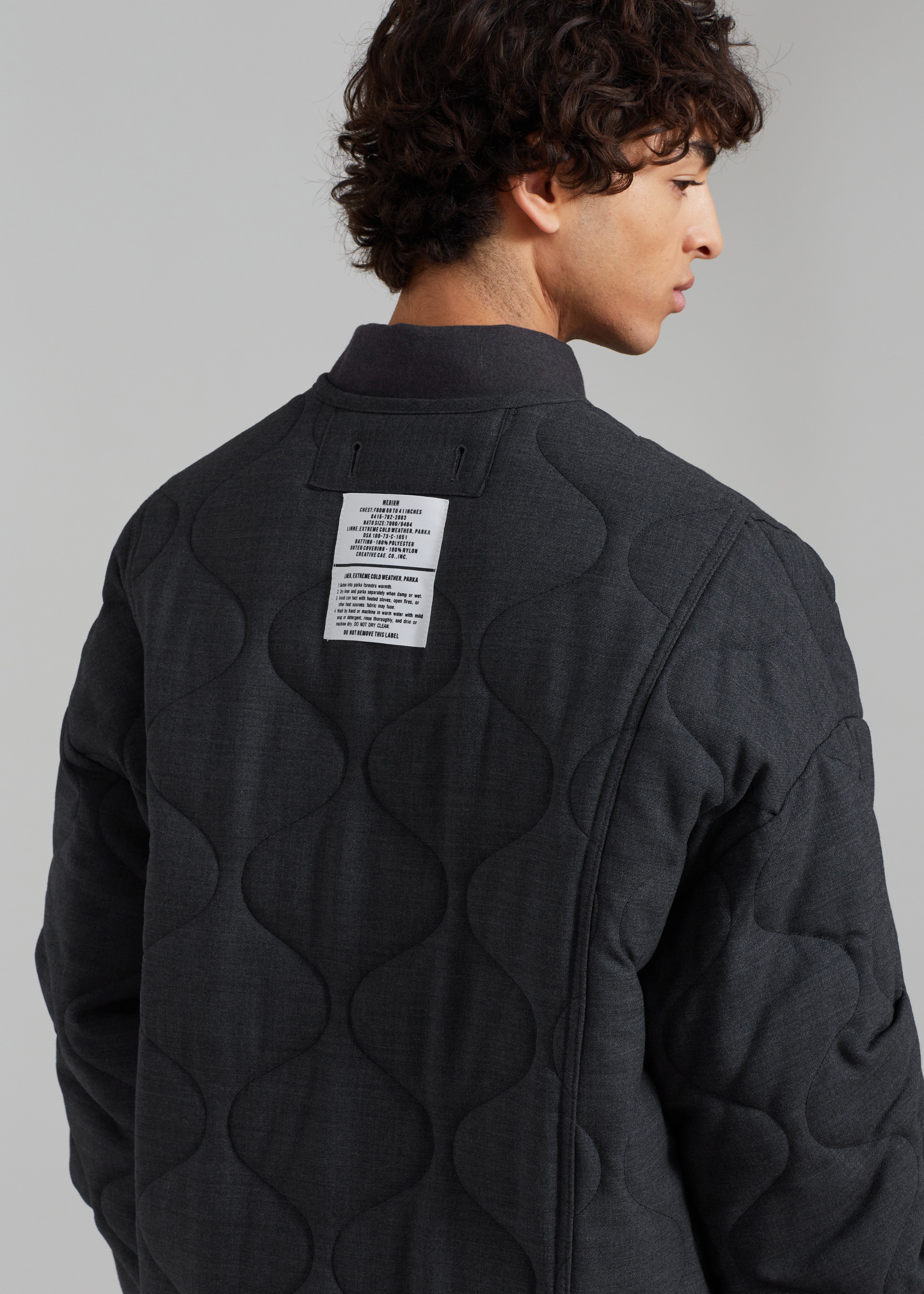Ted Quilted Jacket - Charcoal - 9