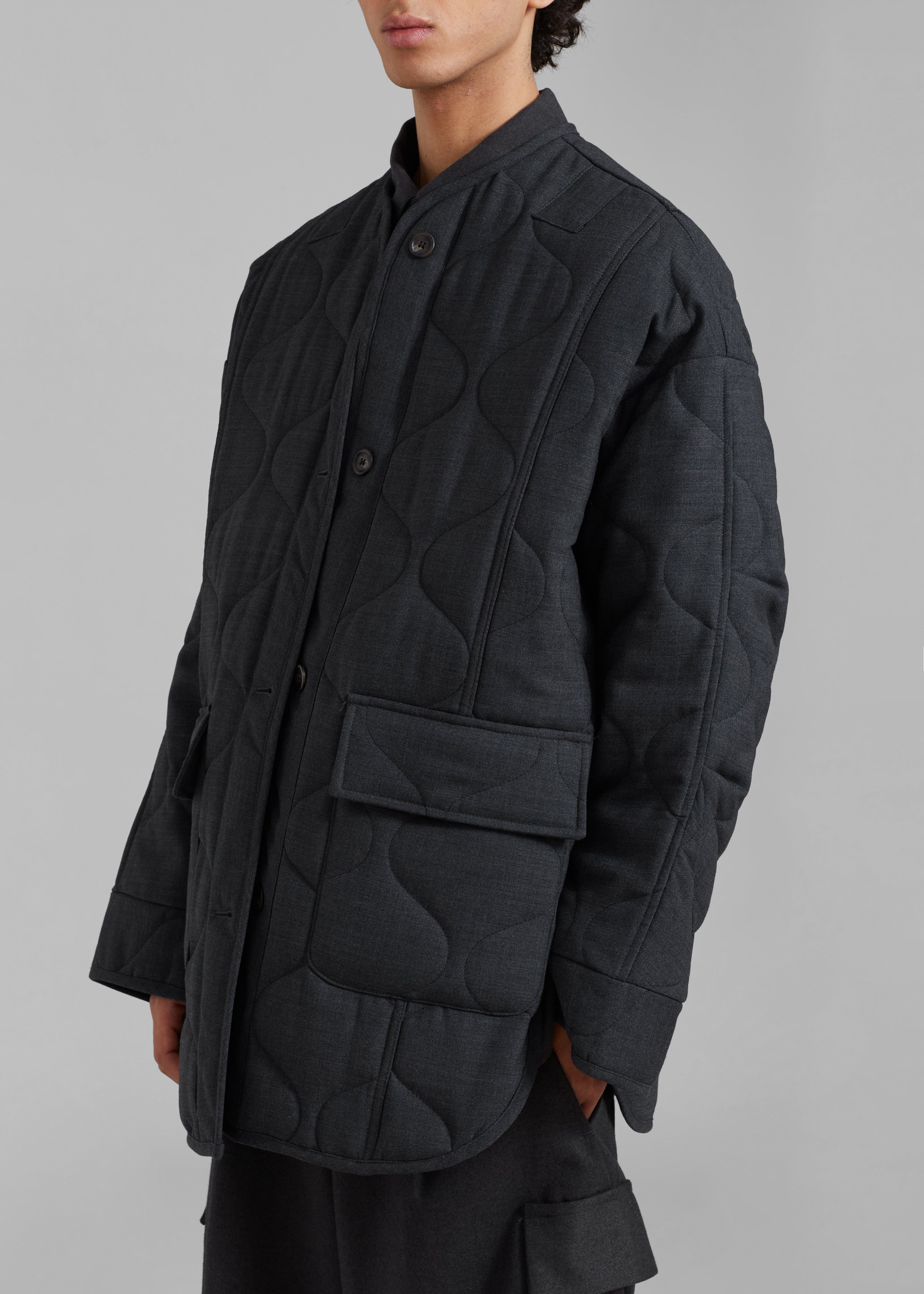 Ted Quilted Jacket - Charcoal - 12