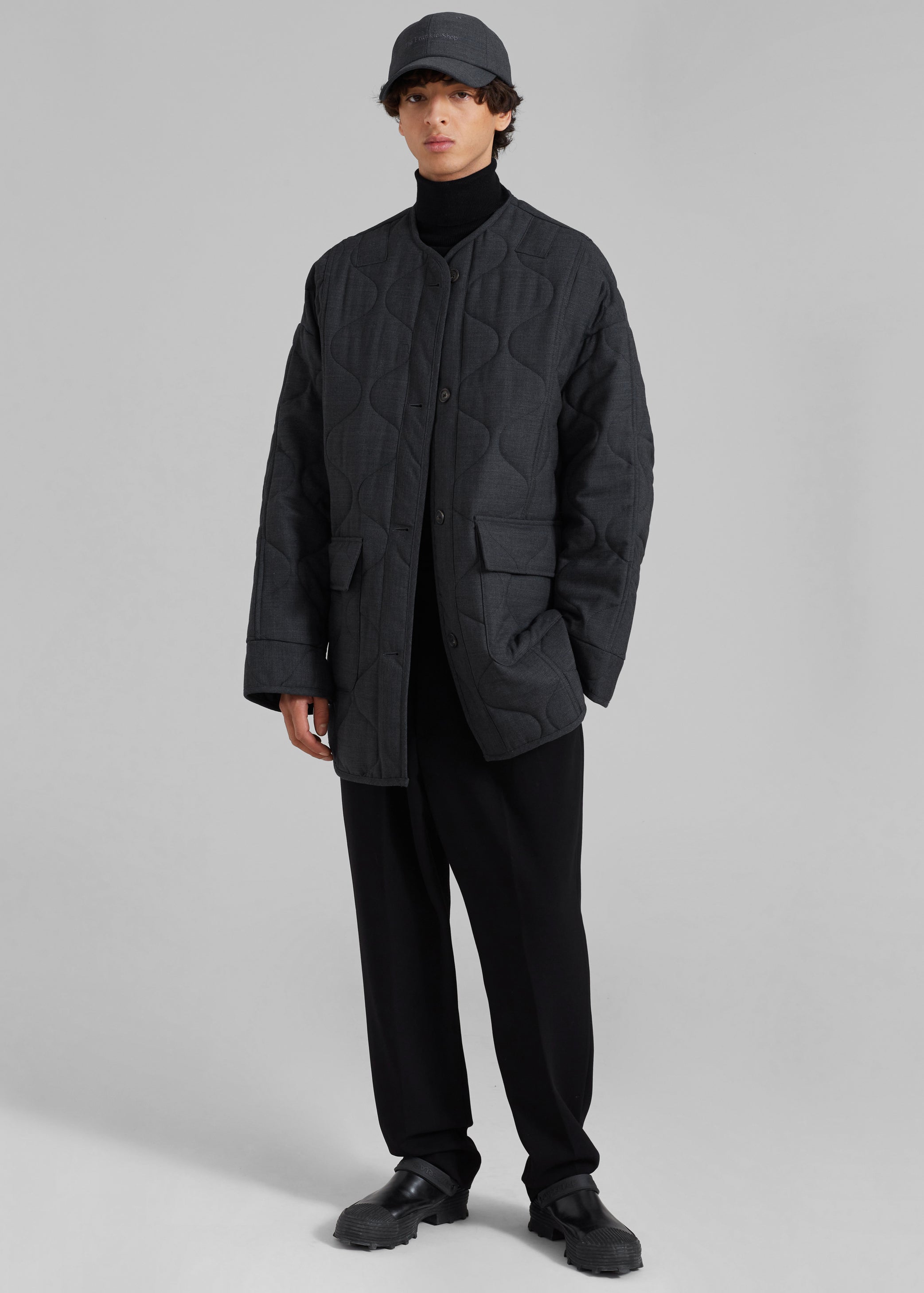 Shop the look image for Ted Quilted Jacket - Charcoal