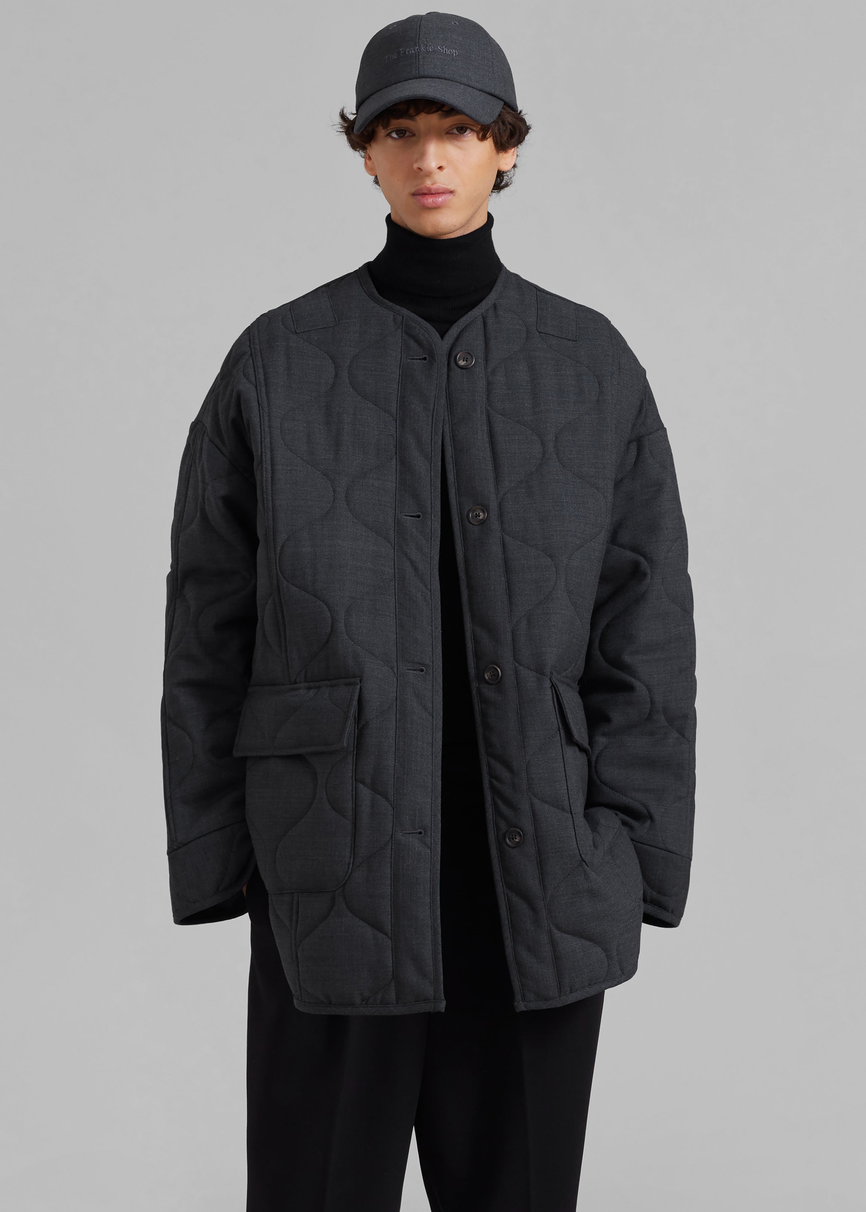 Ted Quilted Jacket - Charcoal - 9