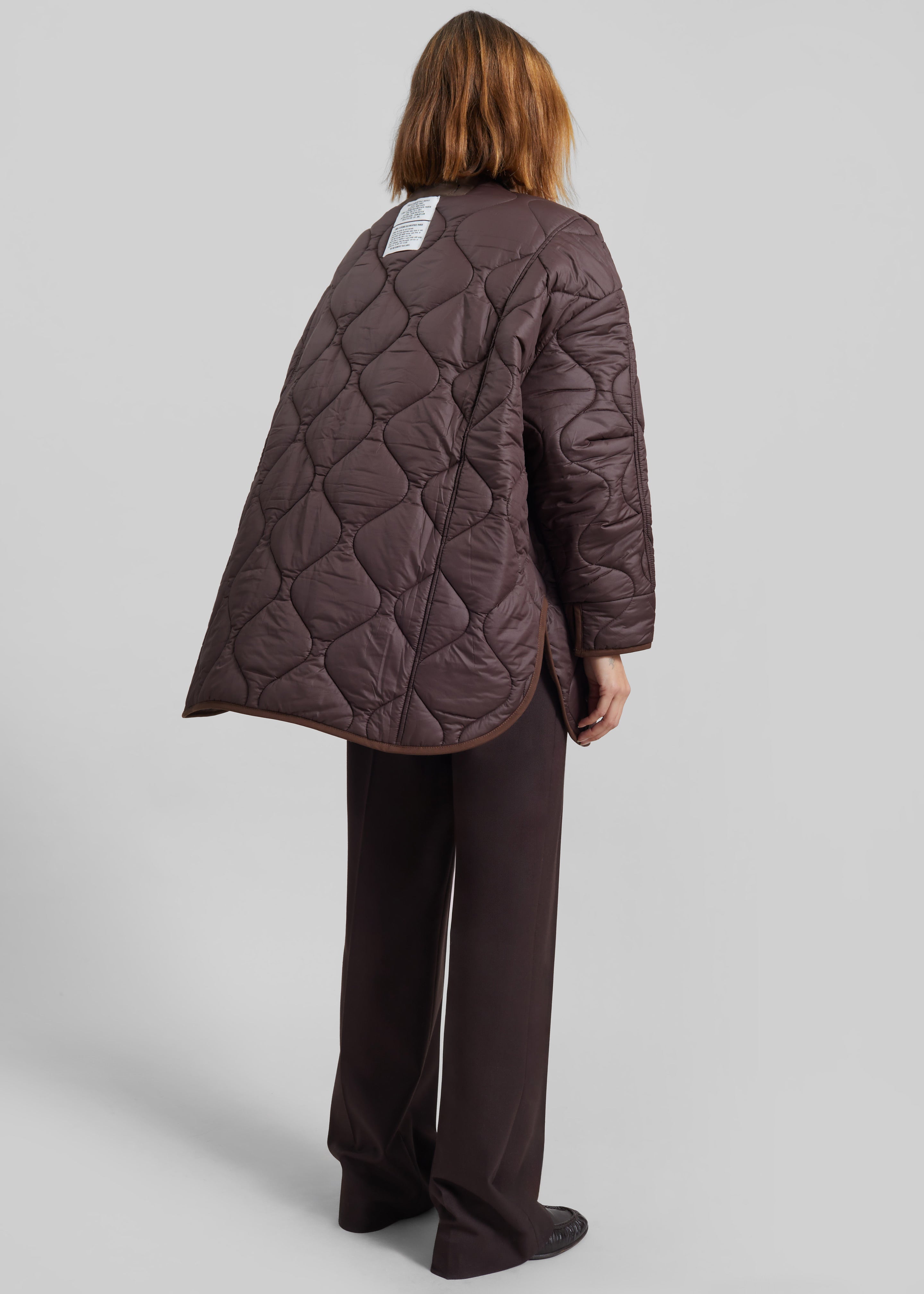 Teddy Quilted Jacket - Brown – The Frankie Shop