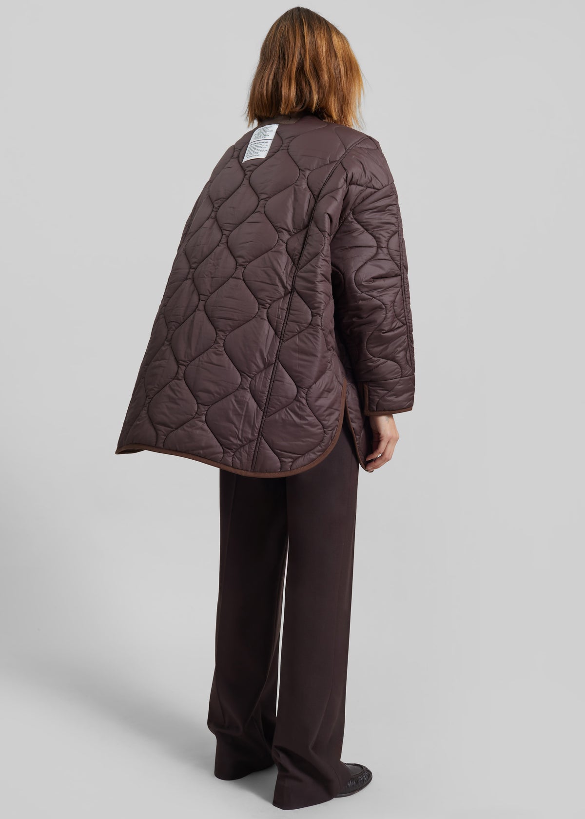 Teddy Quilted Jacket - Brown - 6