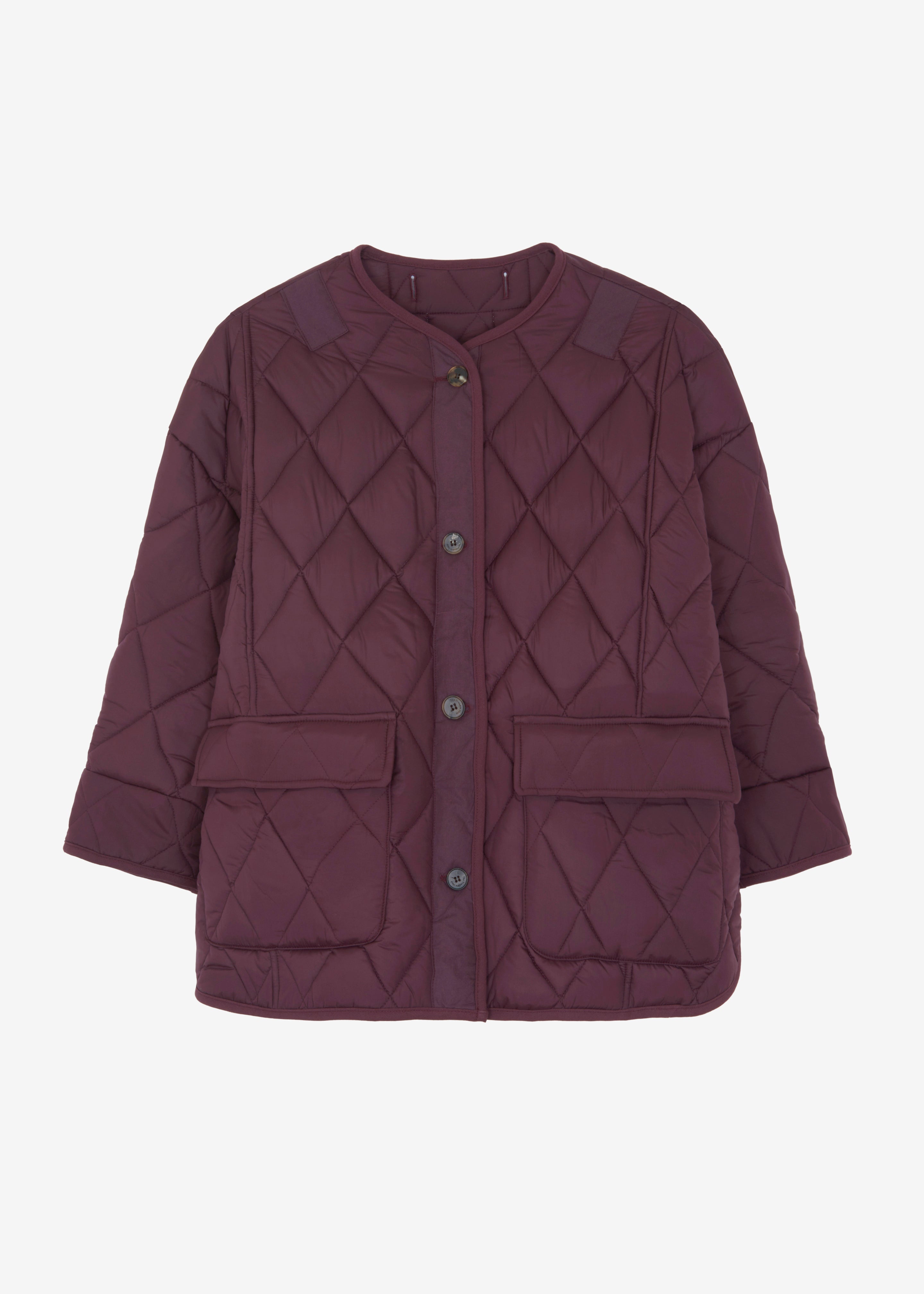 Teddy Quilted Jacket - Burgundy - 10