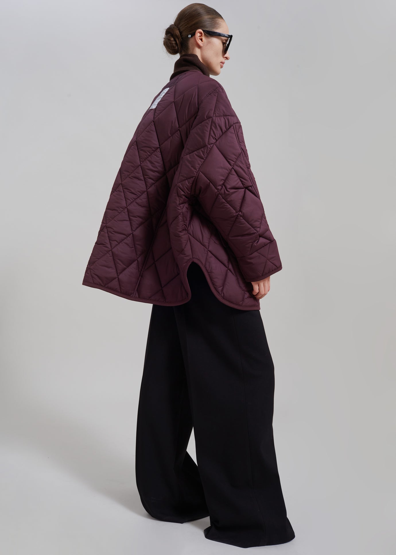 Teddy Quilted Jacket - Burgundy