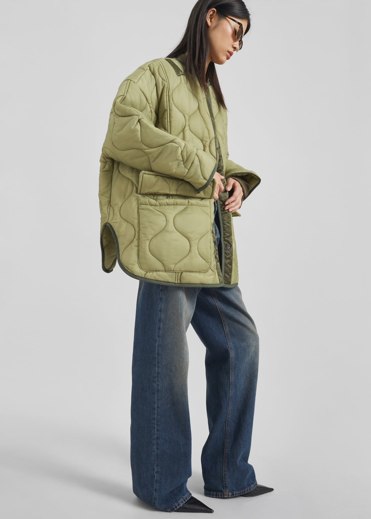 The Frankie Shop Oversize Pilotenjacke Damen Puffer Jacket New