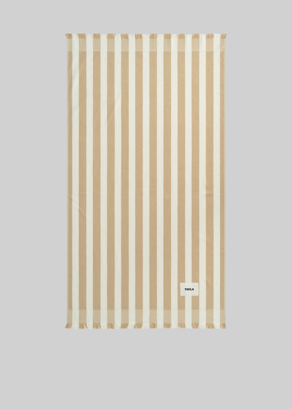 Tekla Beach Towel - Almond Stripes - 1