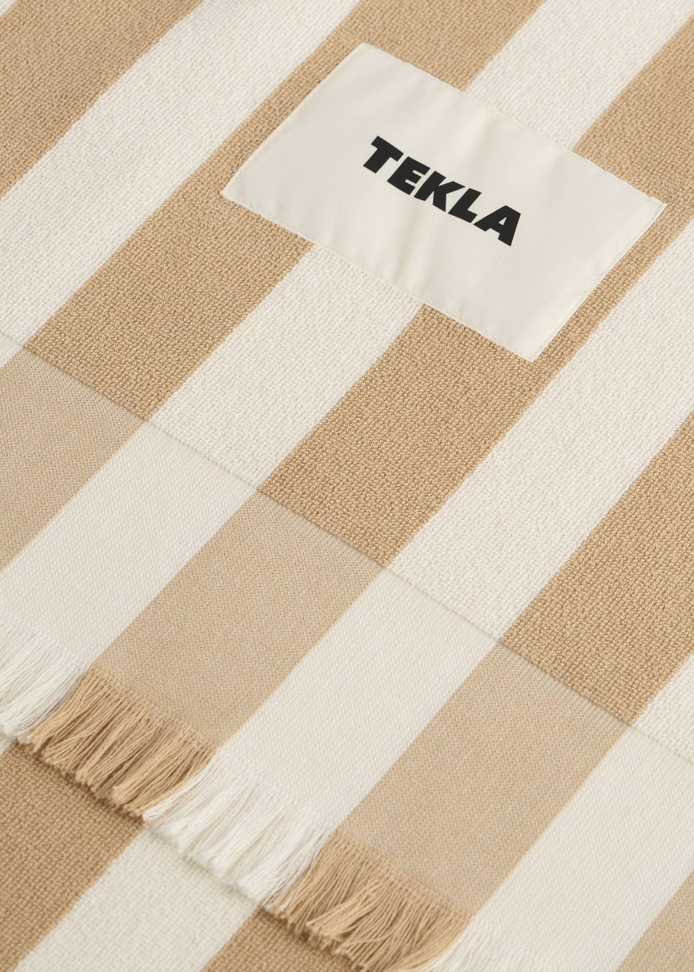Tekla Beach Towel - Almond Stripes - 1