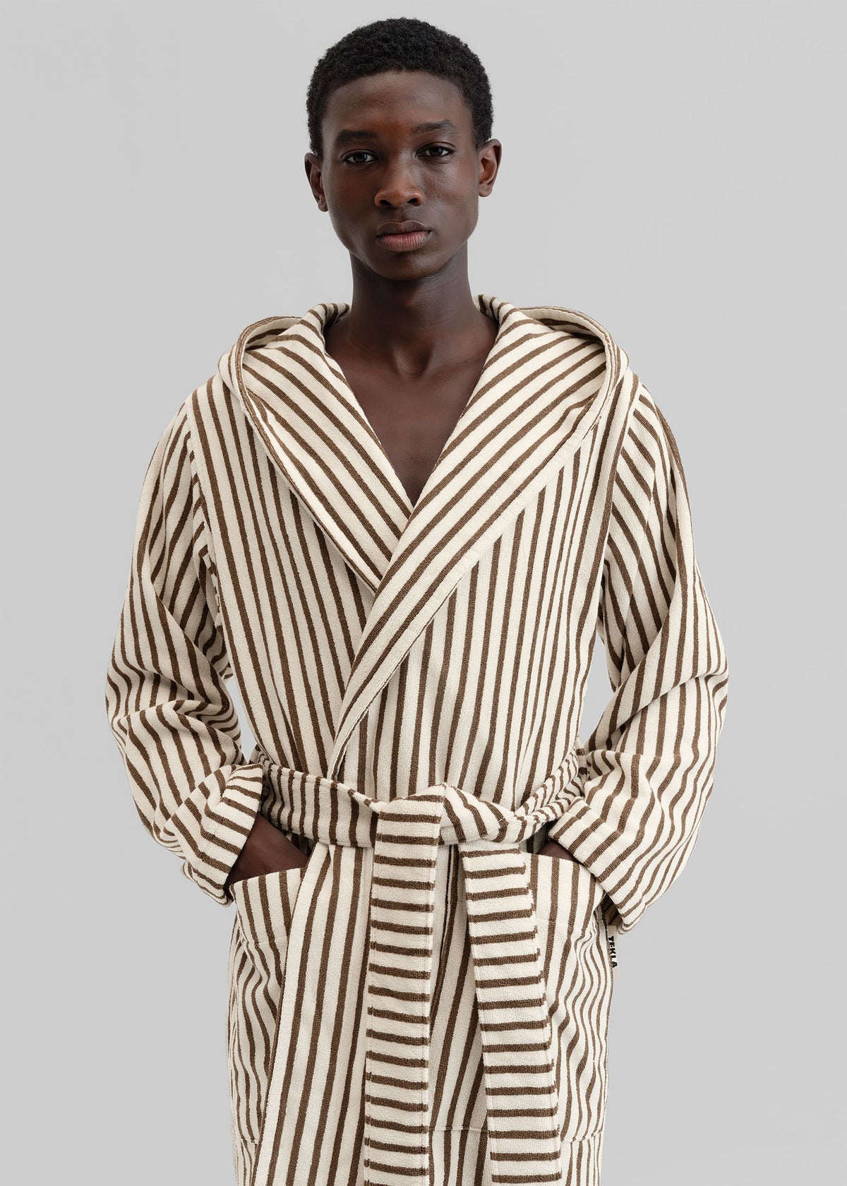 Tekla Hooded Bathrobe - Kodiak Stripes - 9 - [gender-male]