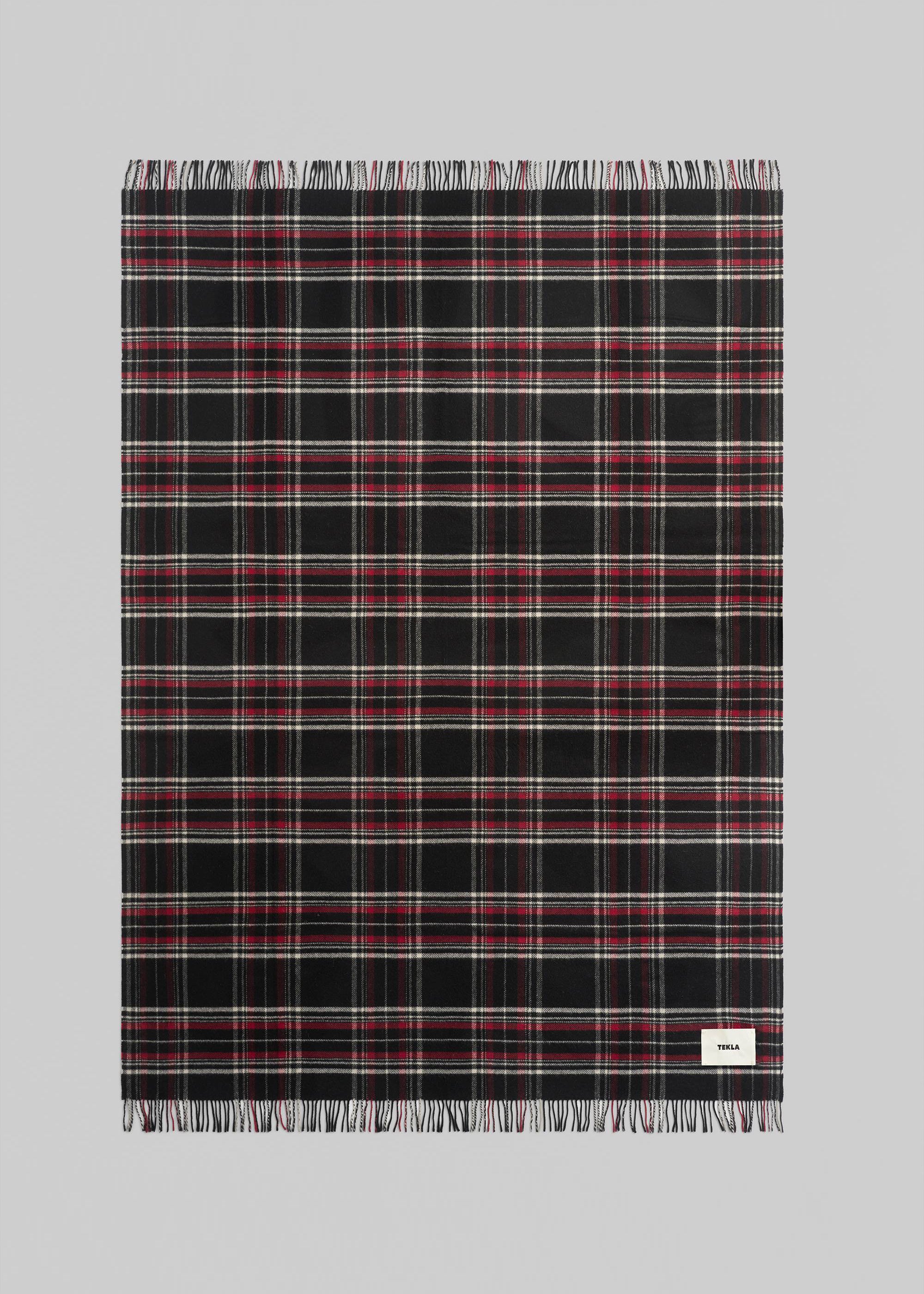 Tekla Lambswool Blanket - Black Plaid – The Frankie Shop