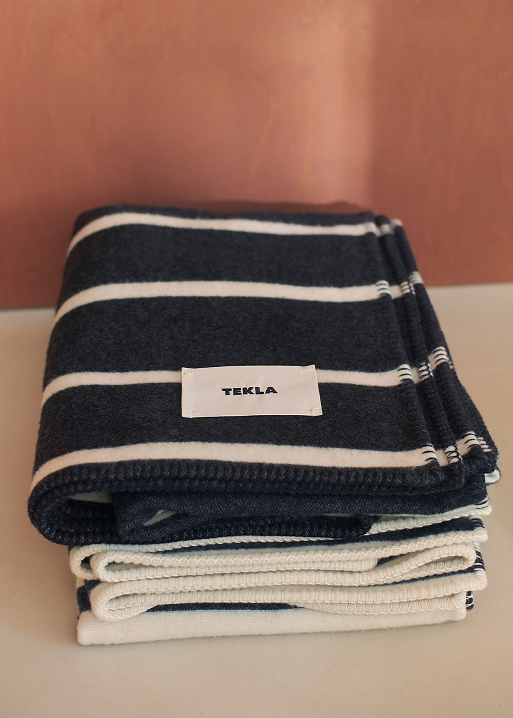 Tekla Lambswool Blanket - Starling Stripes - 1