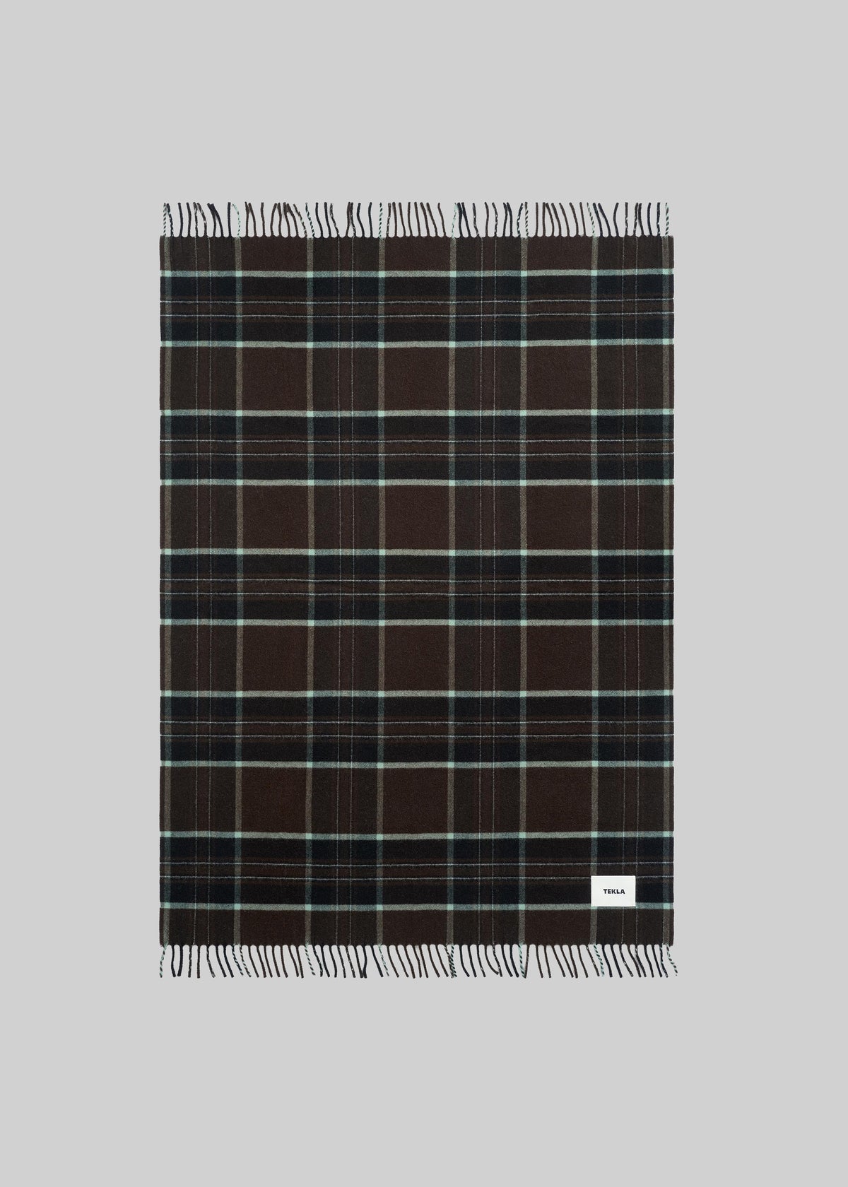 Tekla Lambswool Fringed Blanket - Fearn Plaid
