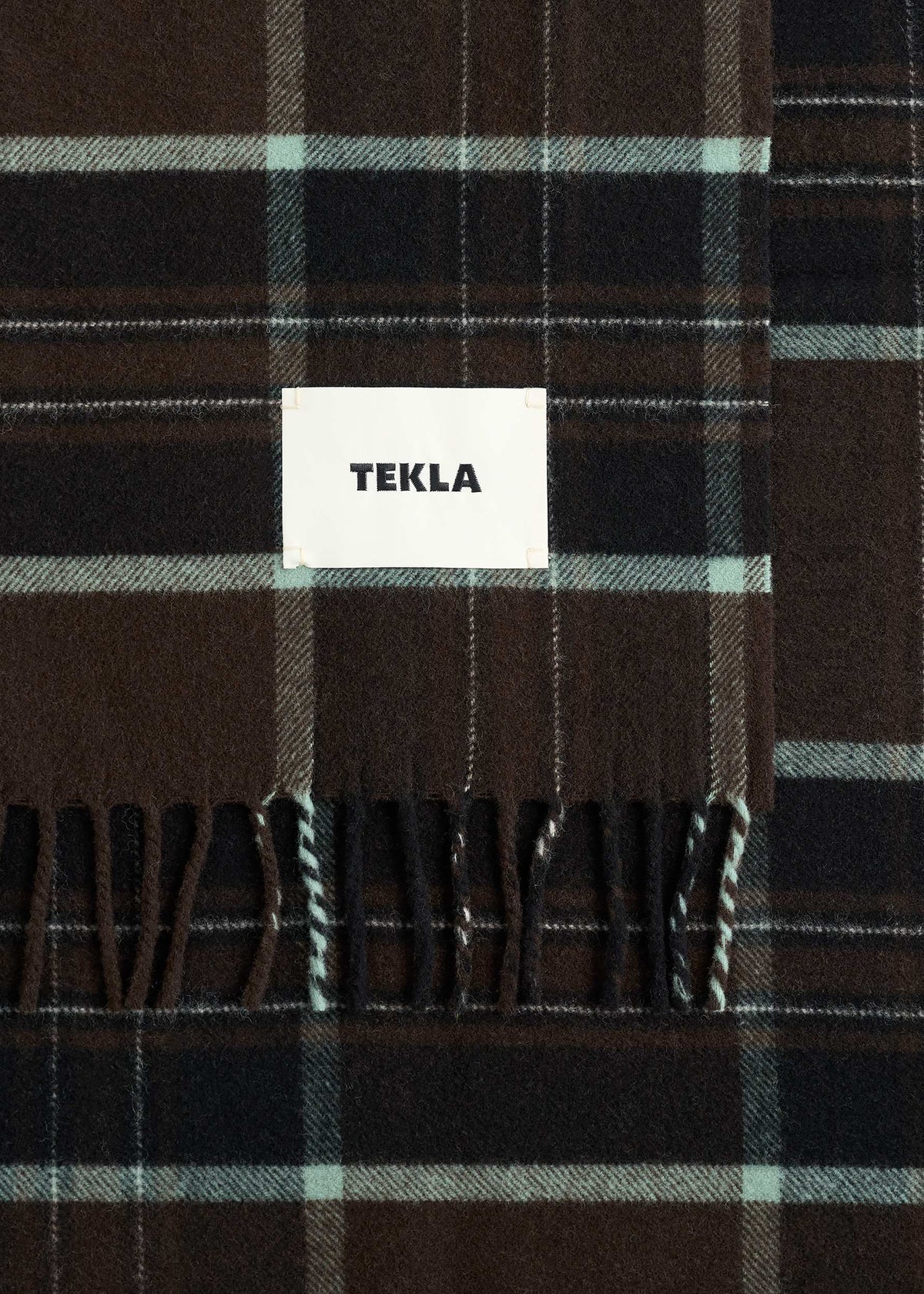 Tekla Lambswool Fringed Blanket - Fearn Plaid
