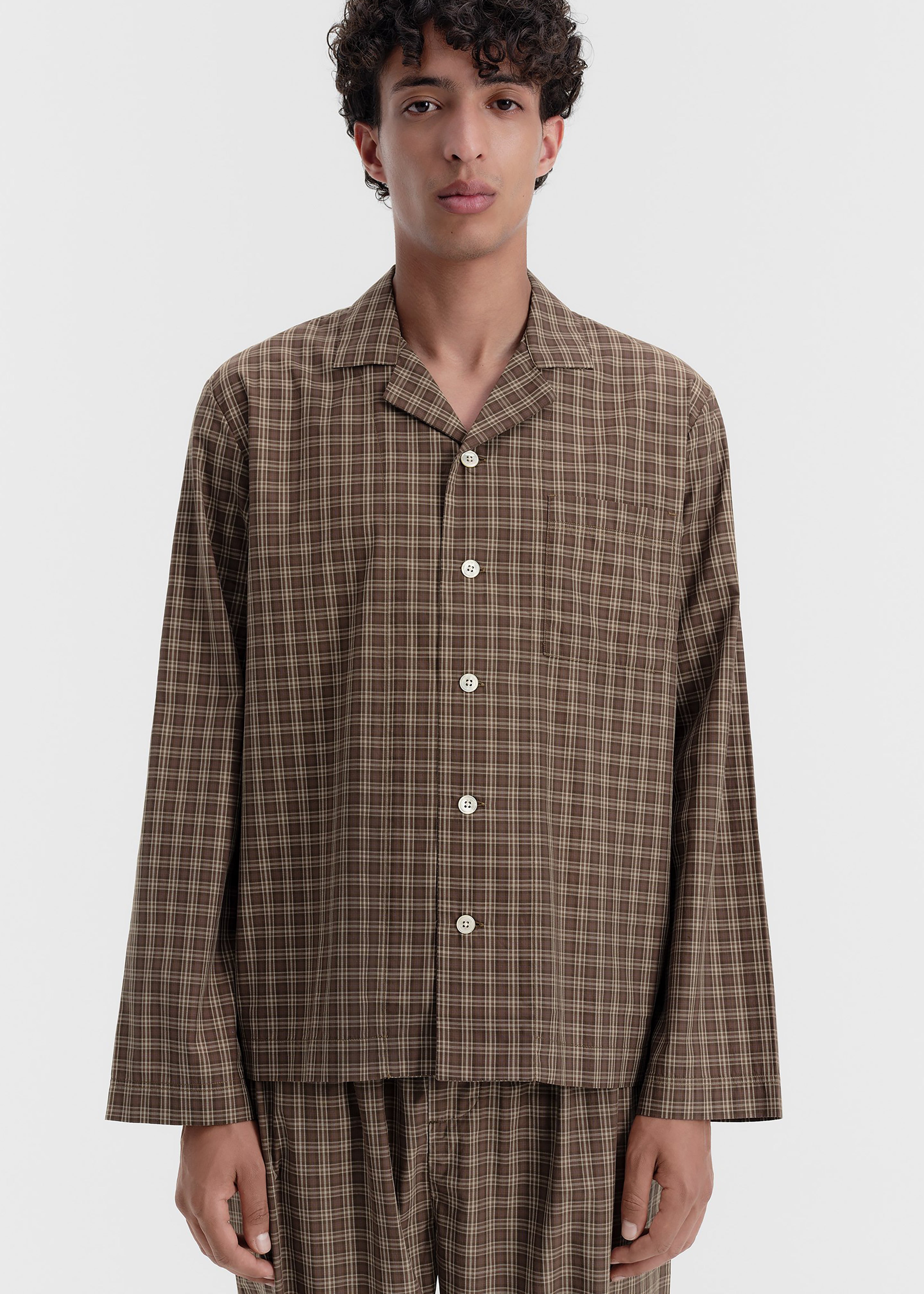 Tekla Fine Twill Long-Sleeved Shirt - Serra Checks - 6 - [gender-male]